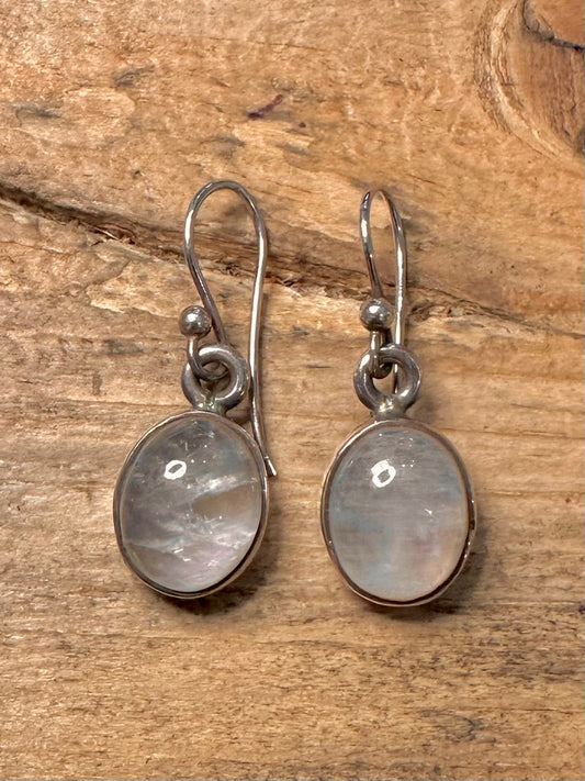 Vintage Moonstone 925 Silver Earrings