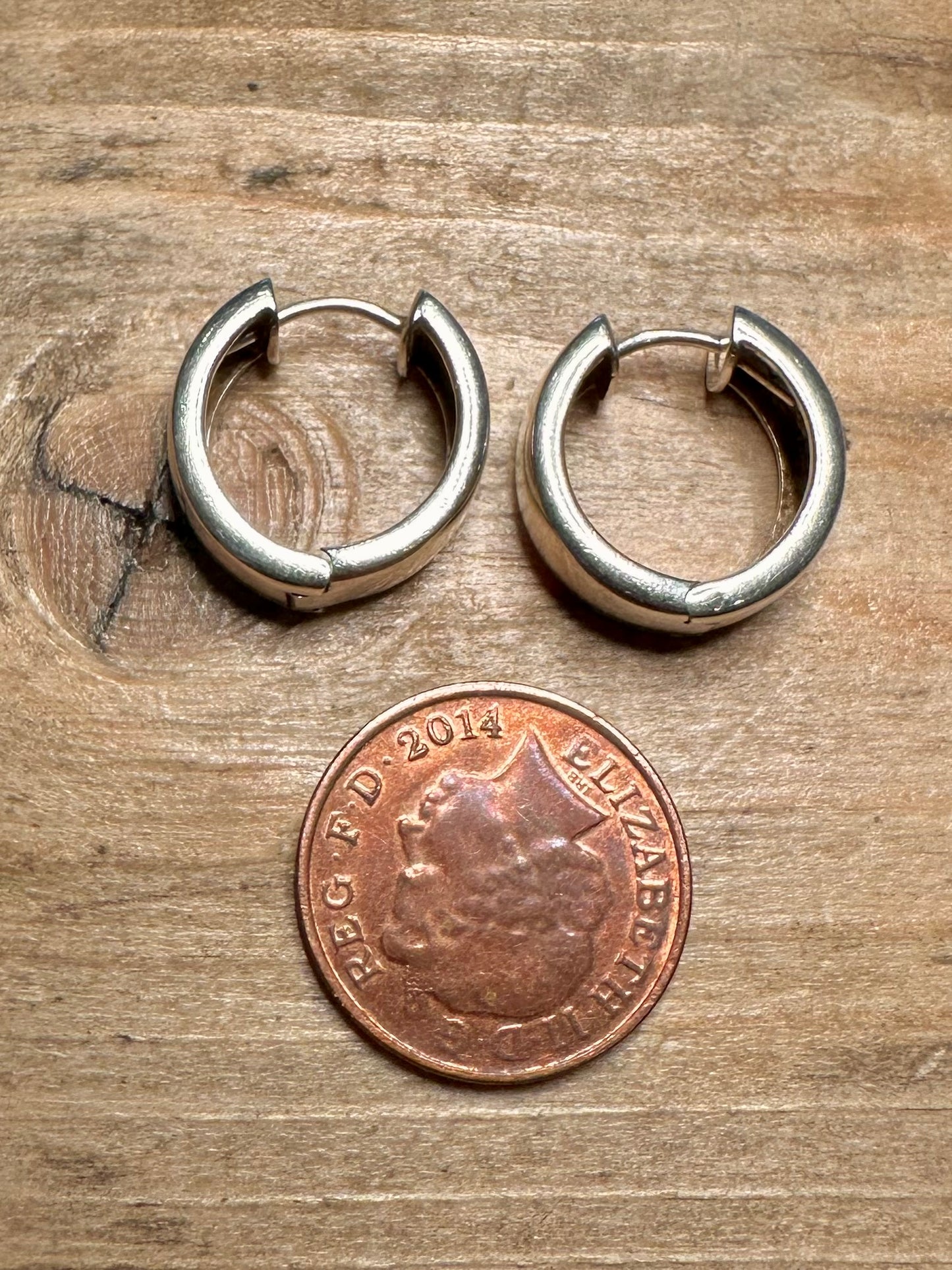 Modern Chunky Hoops 925 Silver Earrings