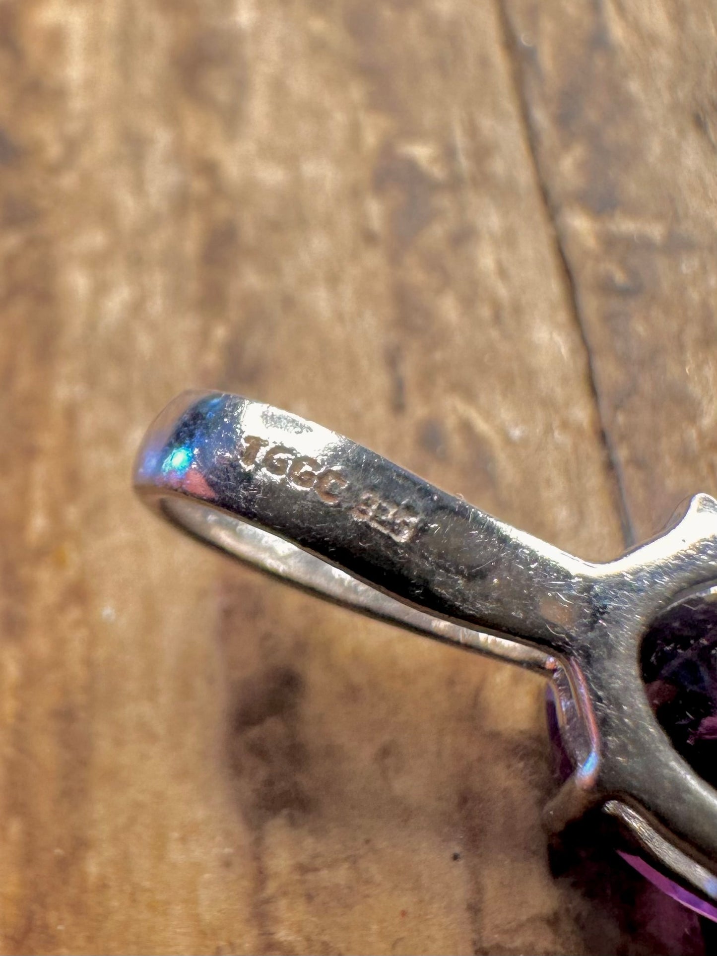 Amethyst- und CZ-925er-Sterlingsilber-Anhänger