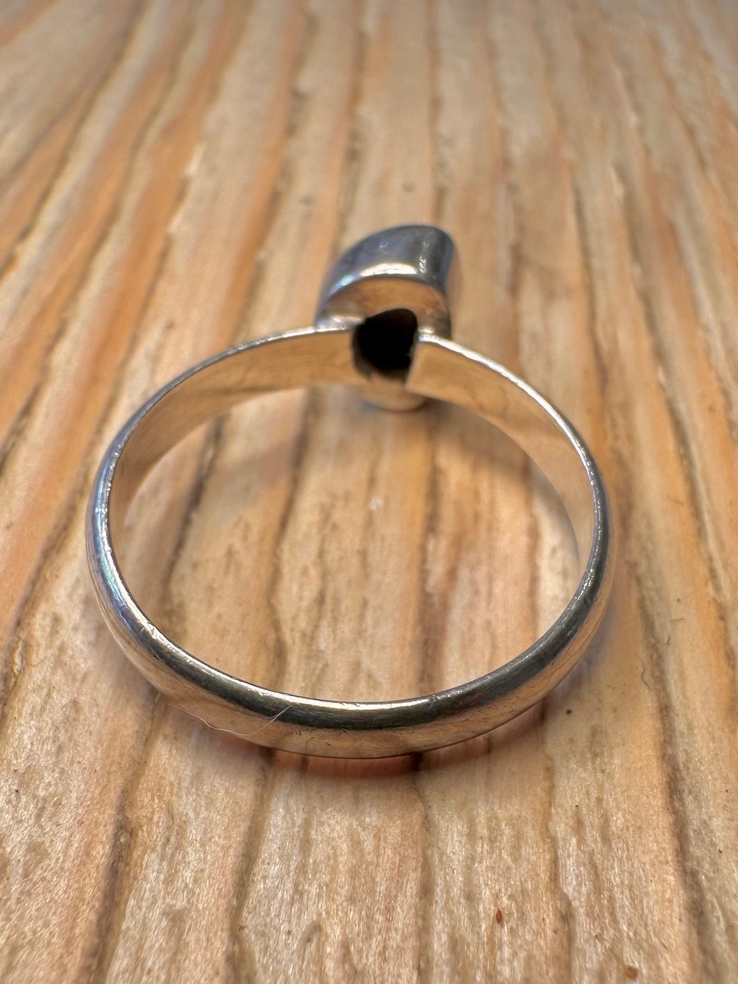 Modern Blue Opal 925 Sterling Silver Size R1/2 Ring