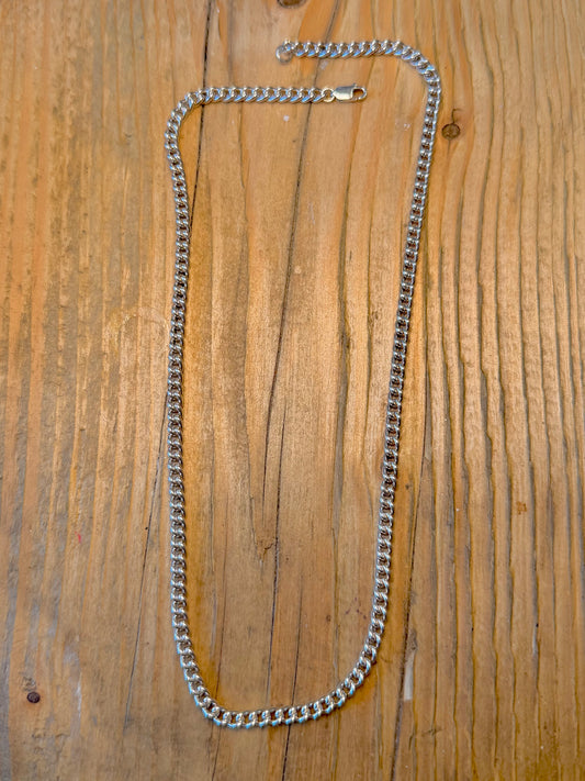 Close Link Curb Chain Maker WJS 925 Sterling Silver 18 inch Necklace