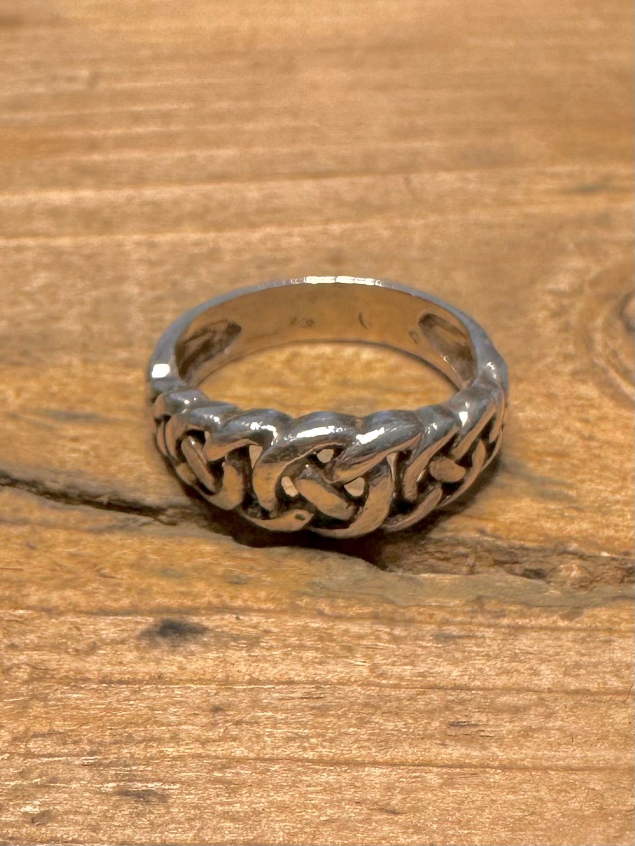 Vintage Celtic Knot 925 Silver Size K Ring