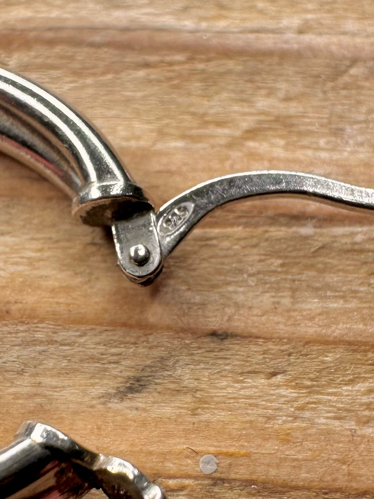 Vintage Twisted Hoops 925 Sterling Silver Earrings