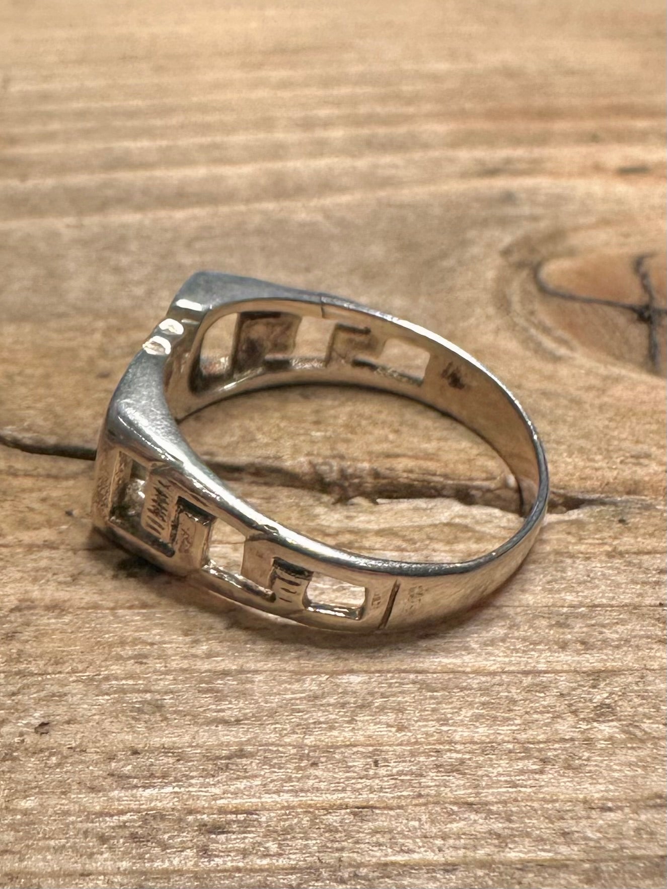 Vintage Unique Font DAD 925 Silver Size V Ring