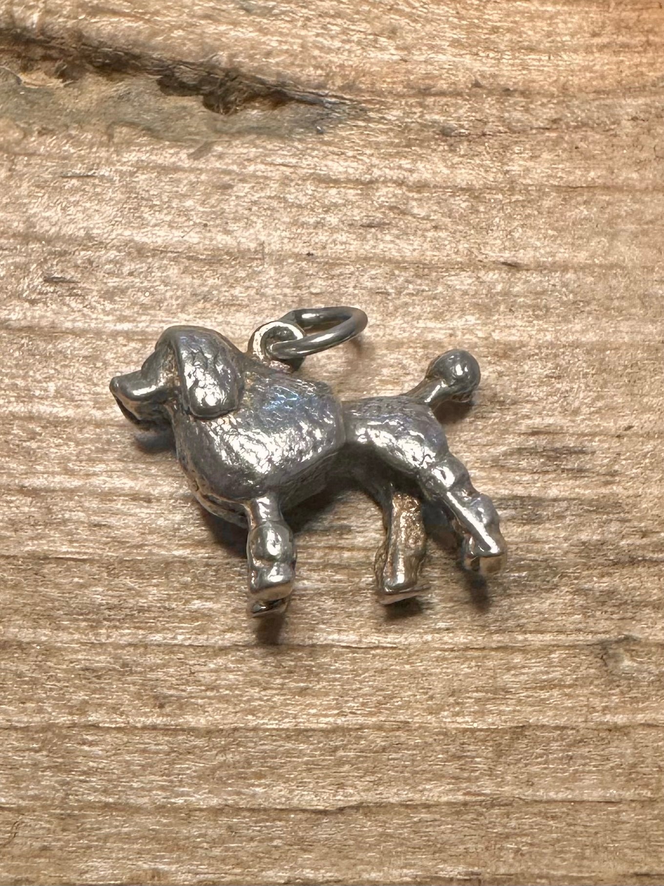 Vintage Poodle 925 Silver Charm Pendant