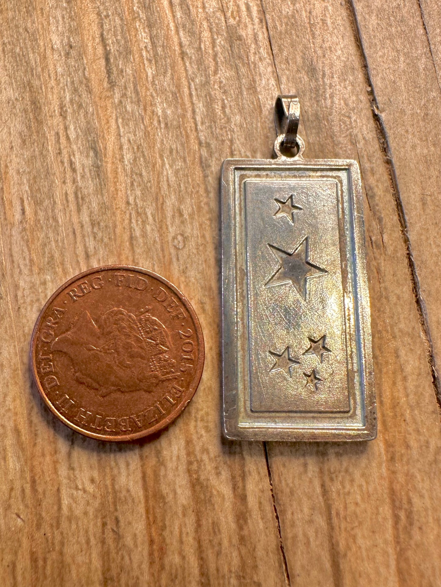 Vintage 1979 Art Nouveau Women and Lion Zodiac Leo 925 Sterling Silver Pendant