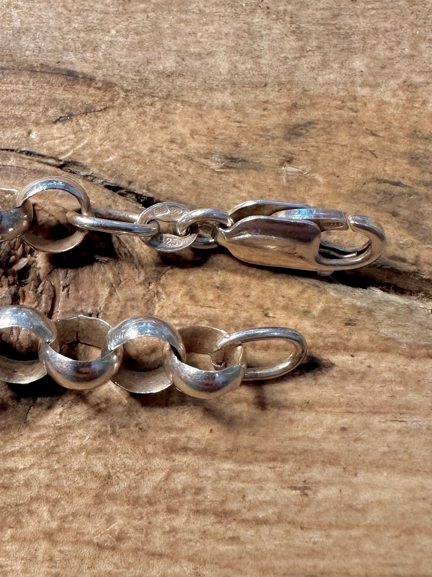 Vintage Chunky Belcher Chain 925 Silver 20 inch Necklace