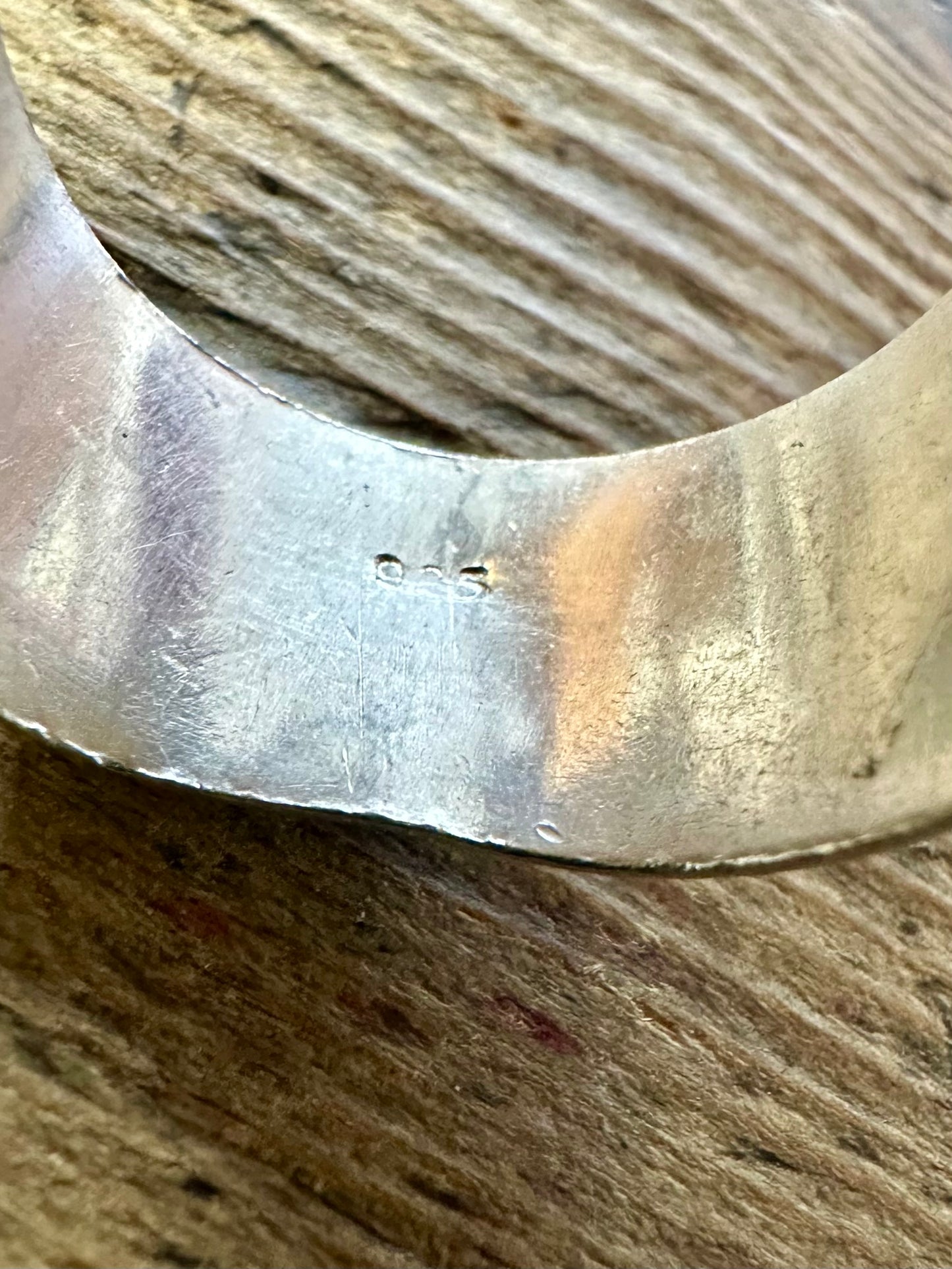 Vintage Large Heavy Saddle 925 Silver Size W1/2 Ring