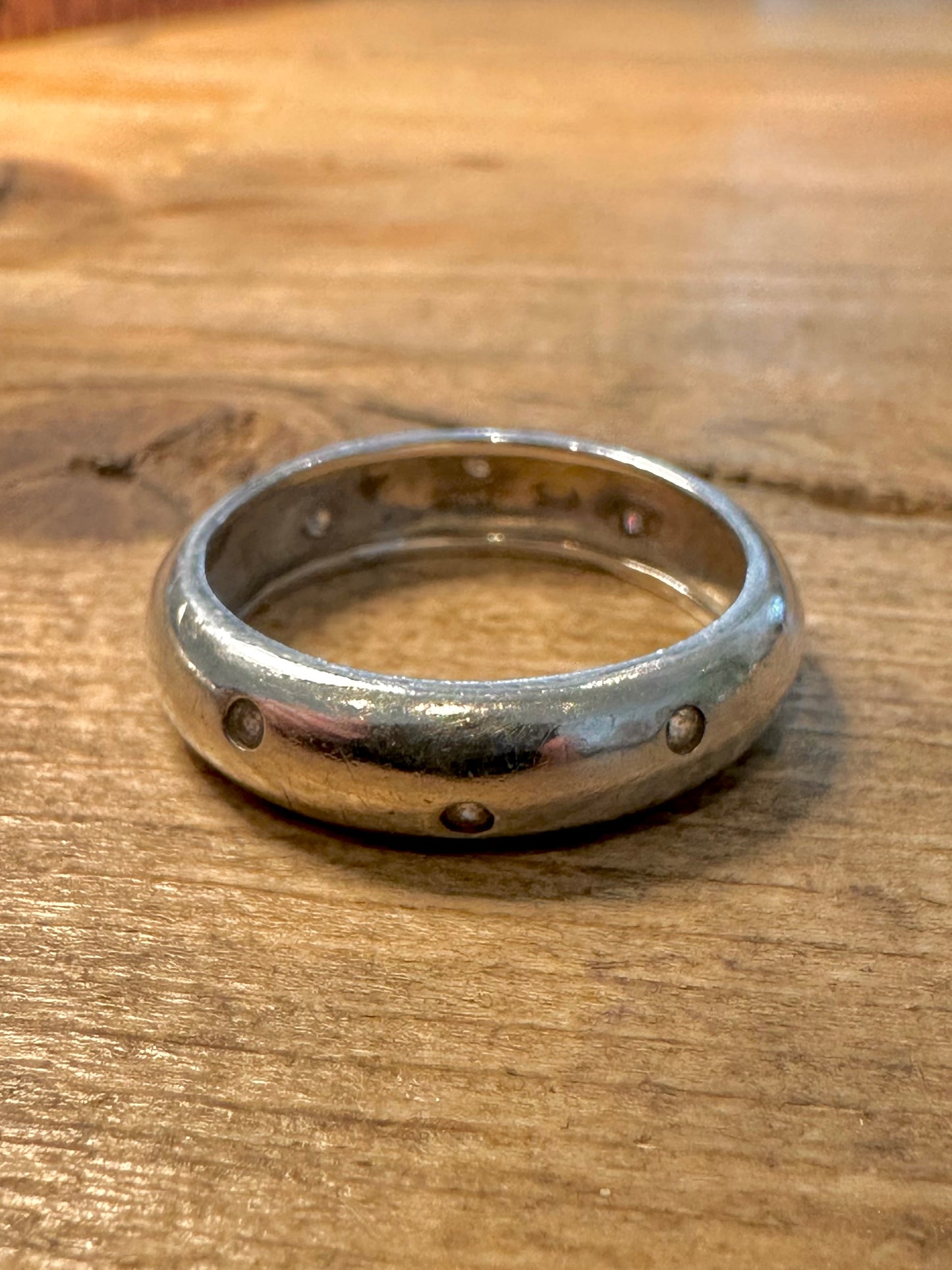 Modern CZ Band 925 Silver Size Z+2 Ring