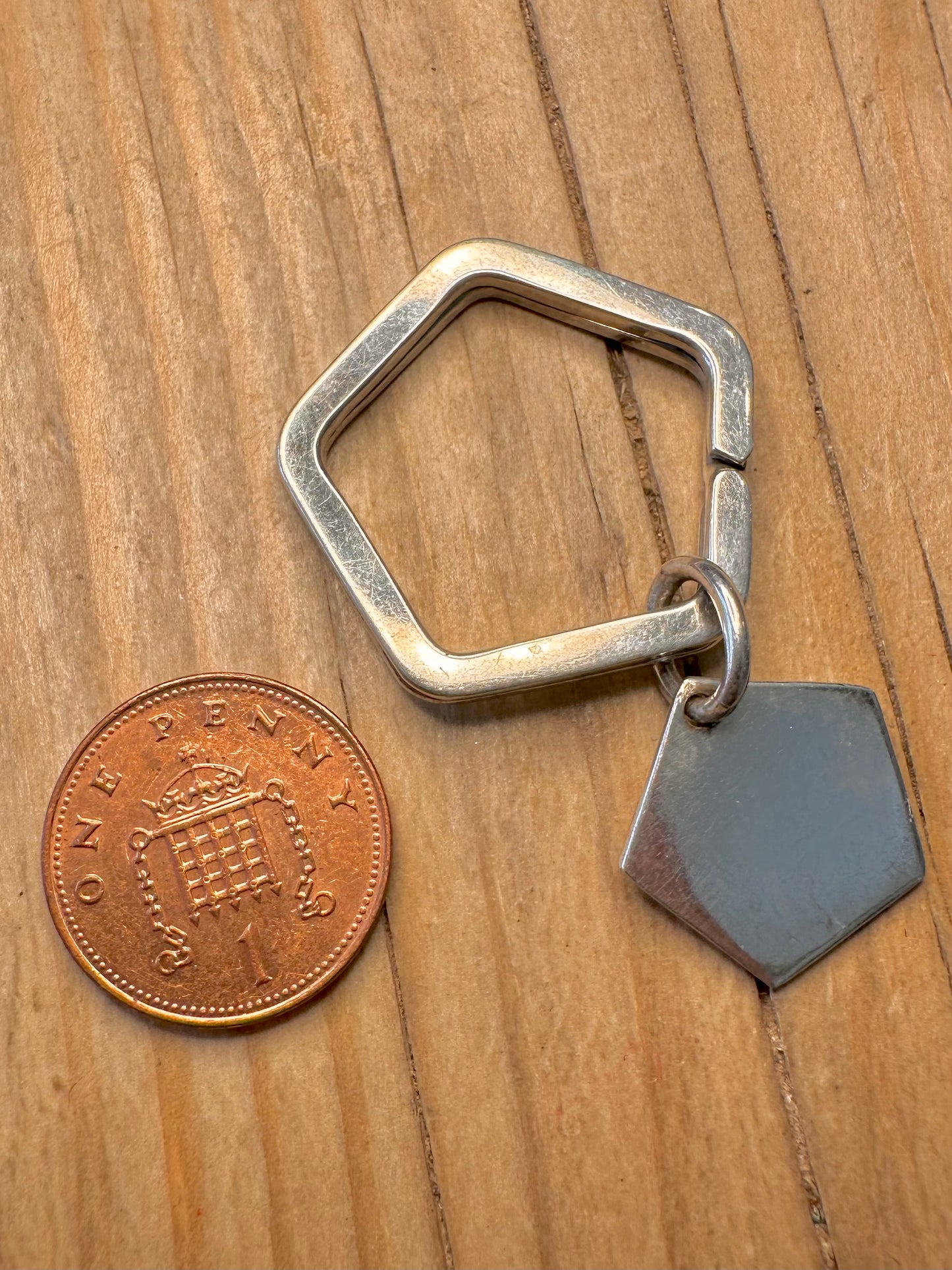 Vintage 1993 Tiffany and Co Style Key Ring Maker NES 925 Sterling Silver Collectables