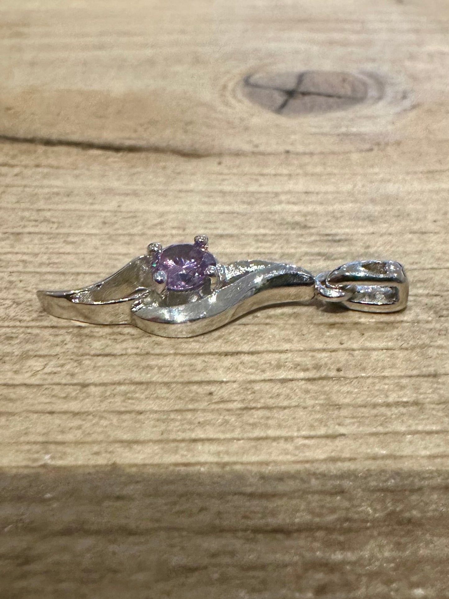 Vintage Amethyst Unique 925 Silver Pendant