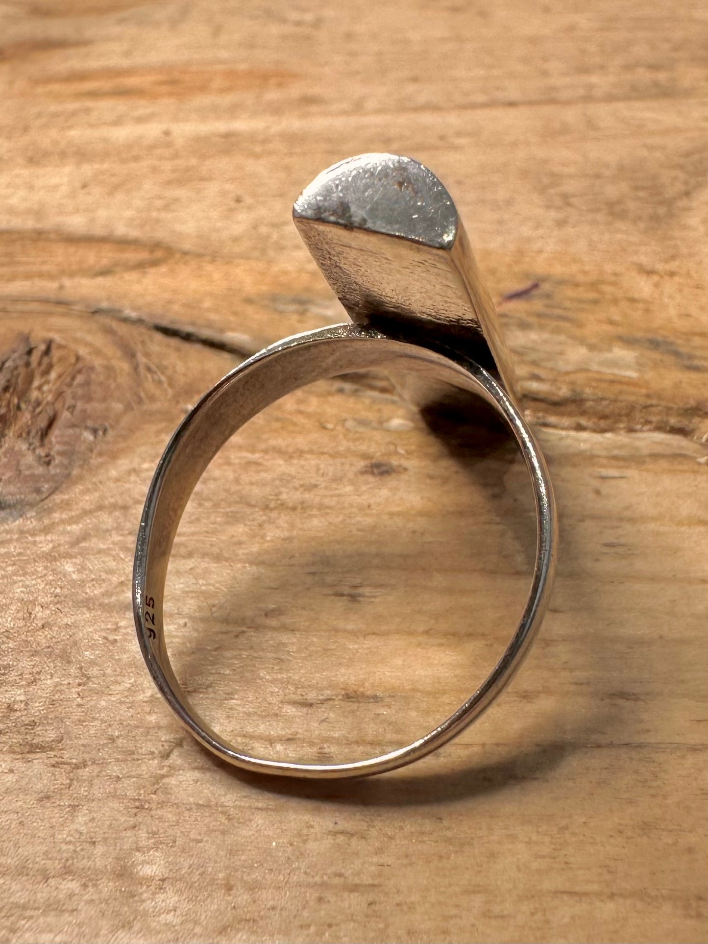 Modernist Multi Amber 925 Silver Size S Ring