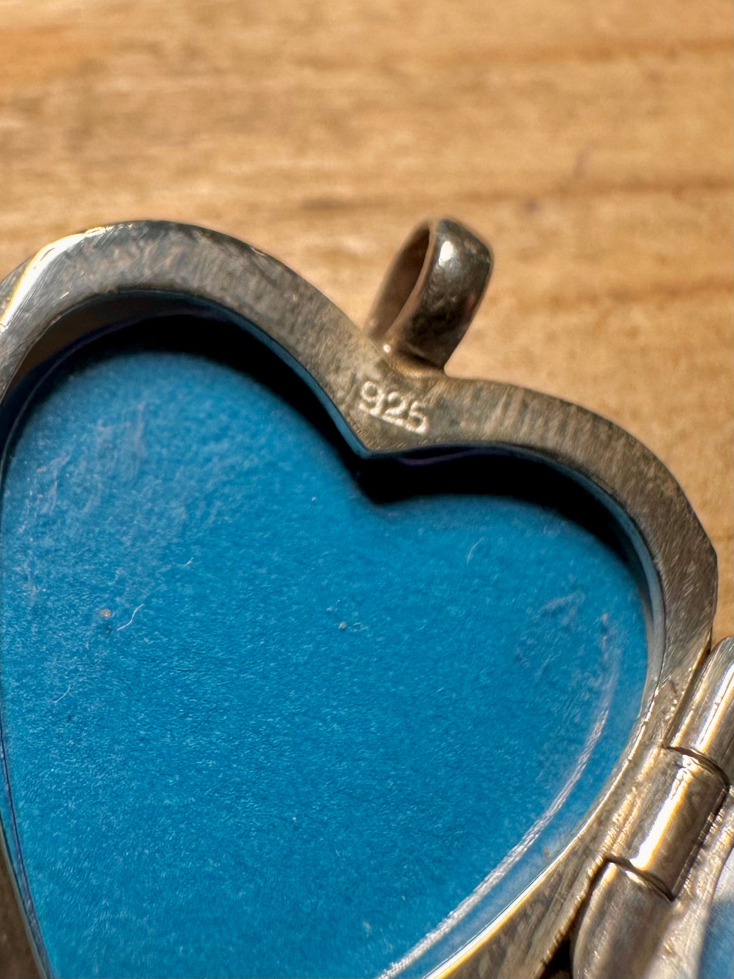 Vintage Engraved Heart 925 Silver Locket Pendant
