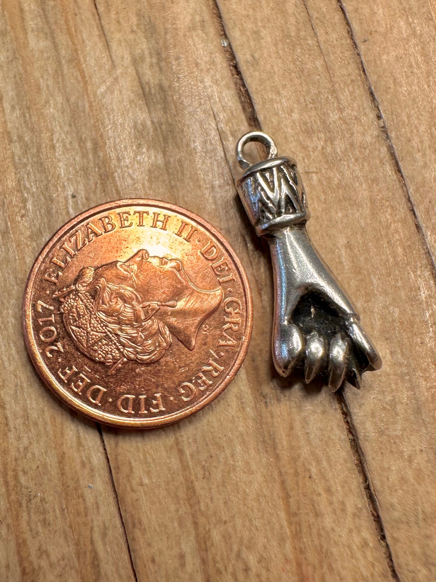 Vintage Figa Fist 925 Sterling Silver Pendant