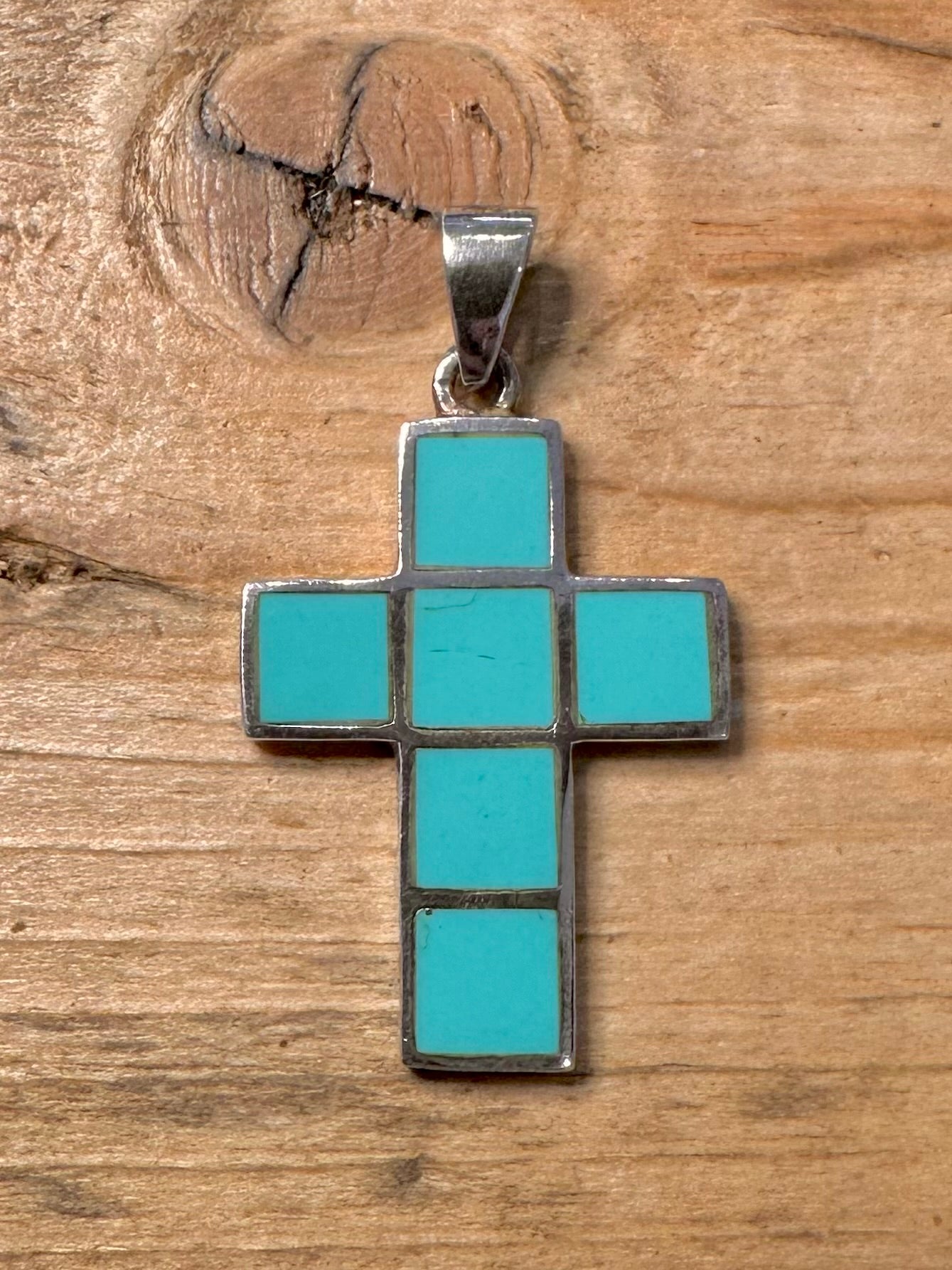 Modern Polished Turquoise 925 Silver Pendant