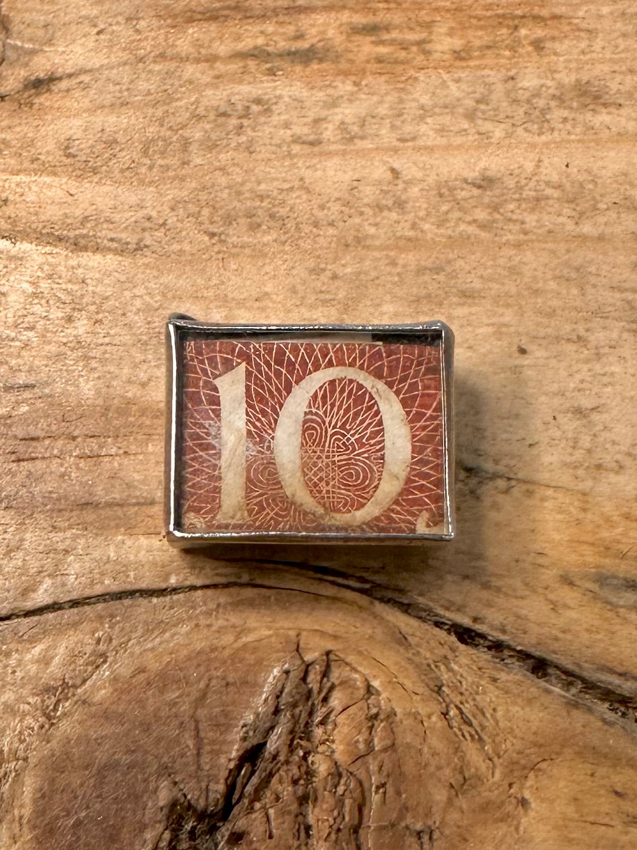 Vintage 10 Pound Note Break Glass in Emergency 925 Silver Charm Pendant