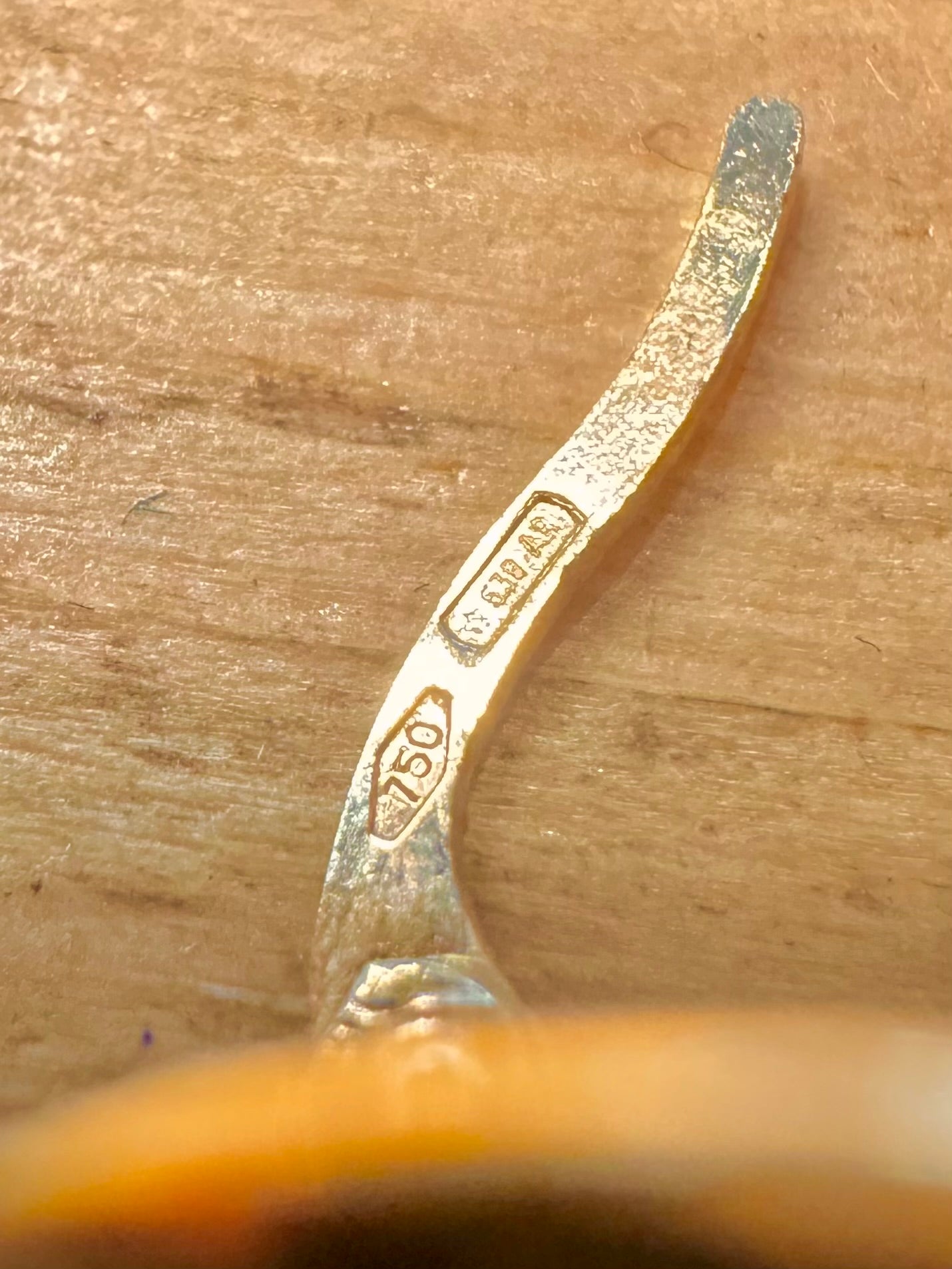 Abstract 18ct Gold Hoop Earrings