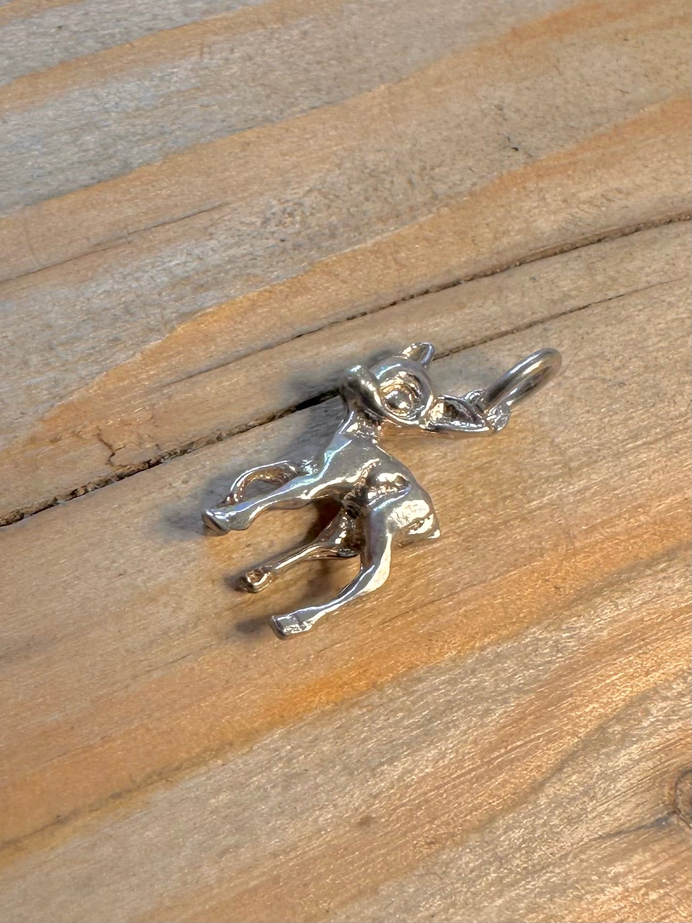 Vintage Bambi Deer 925 Sterling Silver Charm Pendant