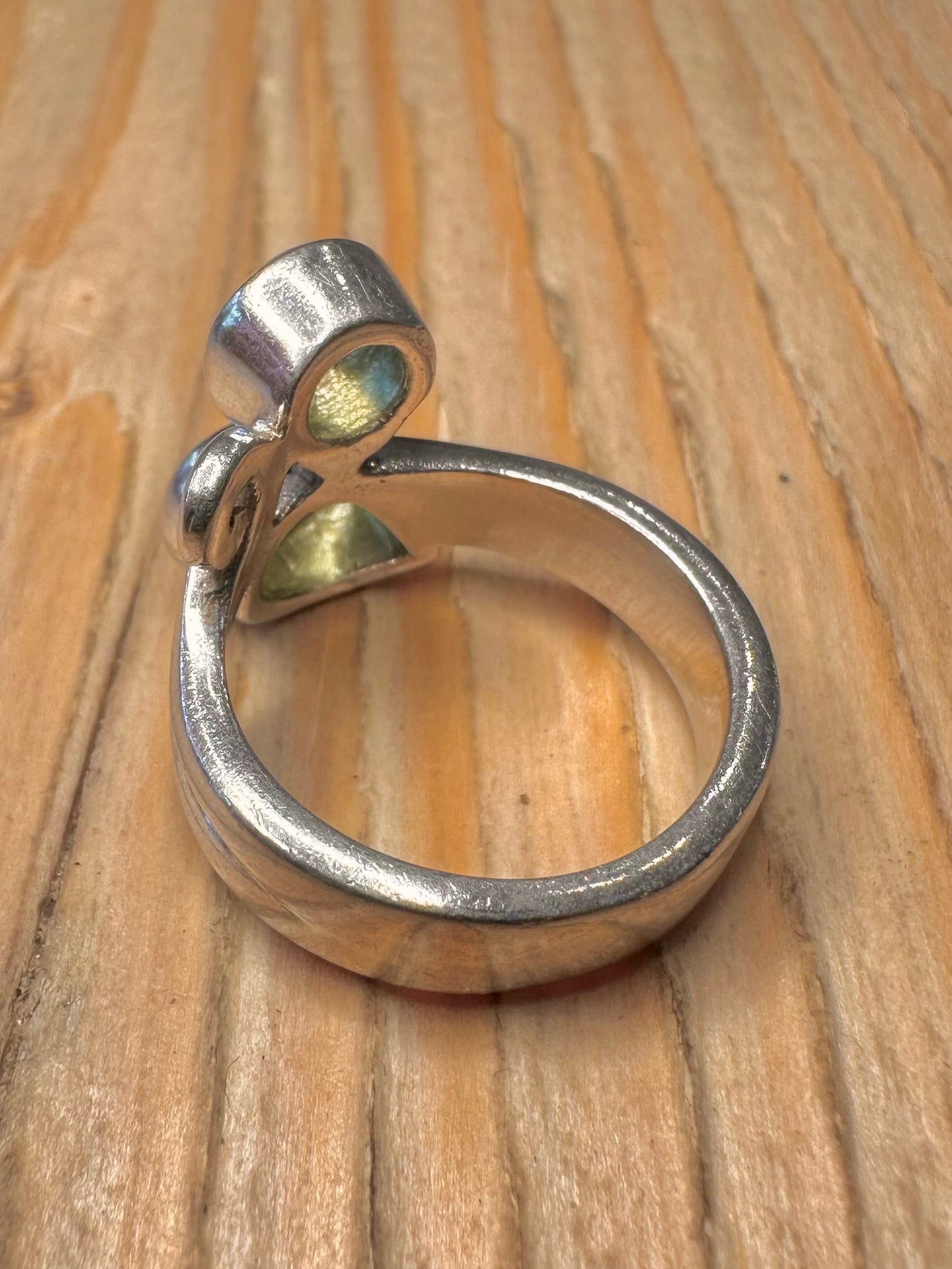Vintage Peridot 925 Sterling Silver Size K1/2 Ring