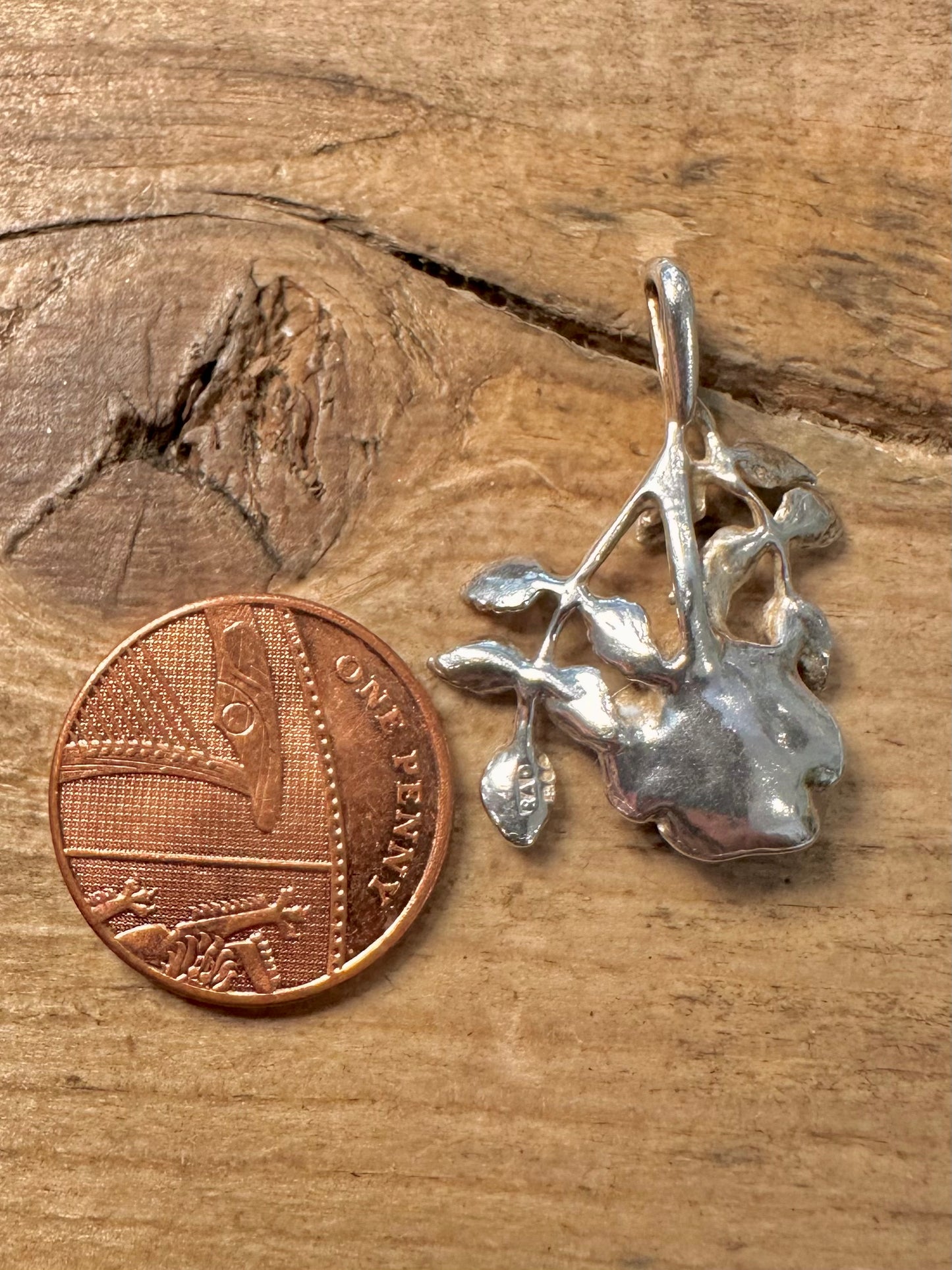 Vintage Rose 925 Silver Pendant