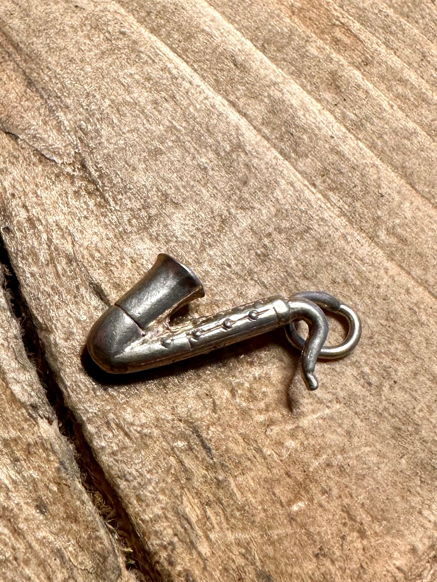 Vintage Saxophone 925 Silver Charm Pendant