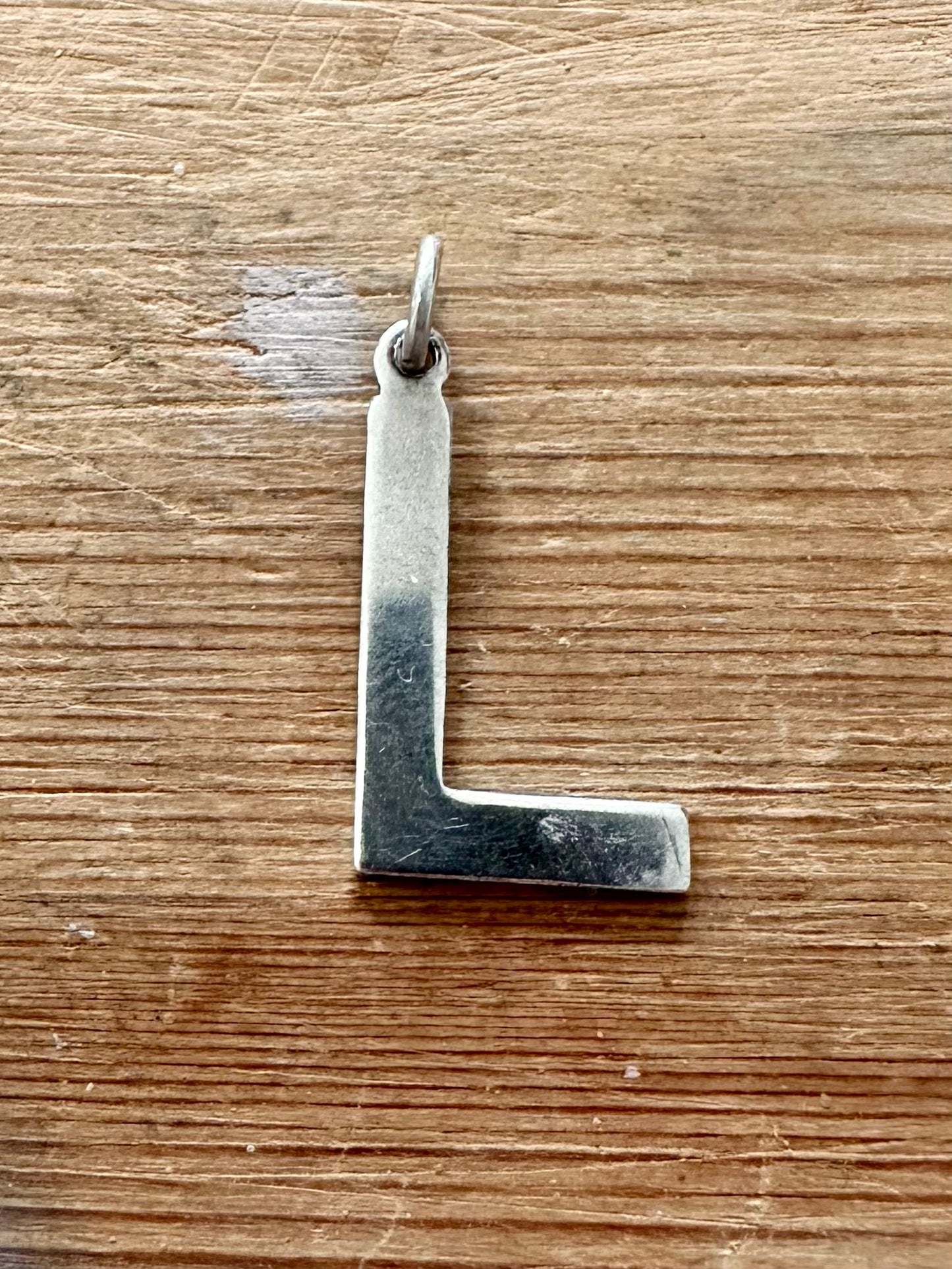 Vintage L Letter 925 Silver Pendant