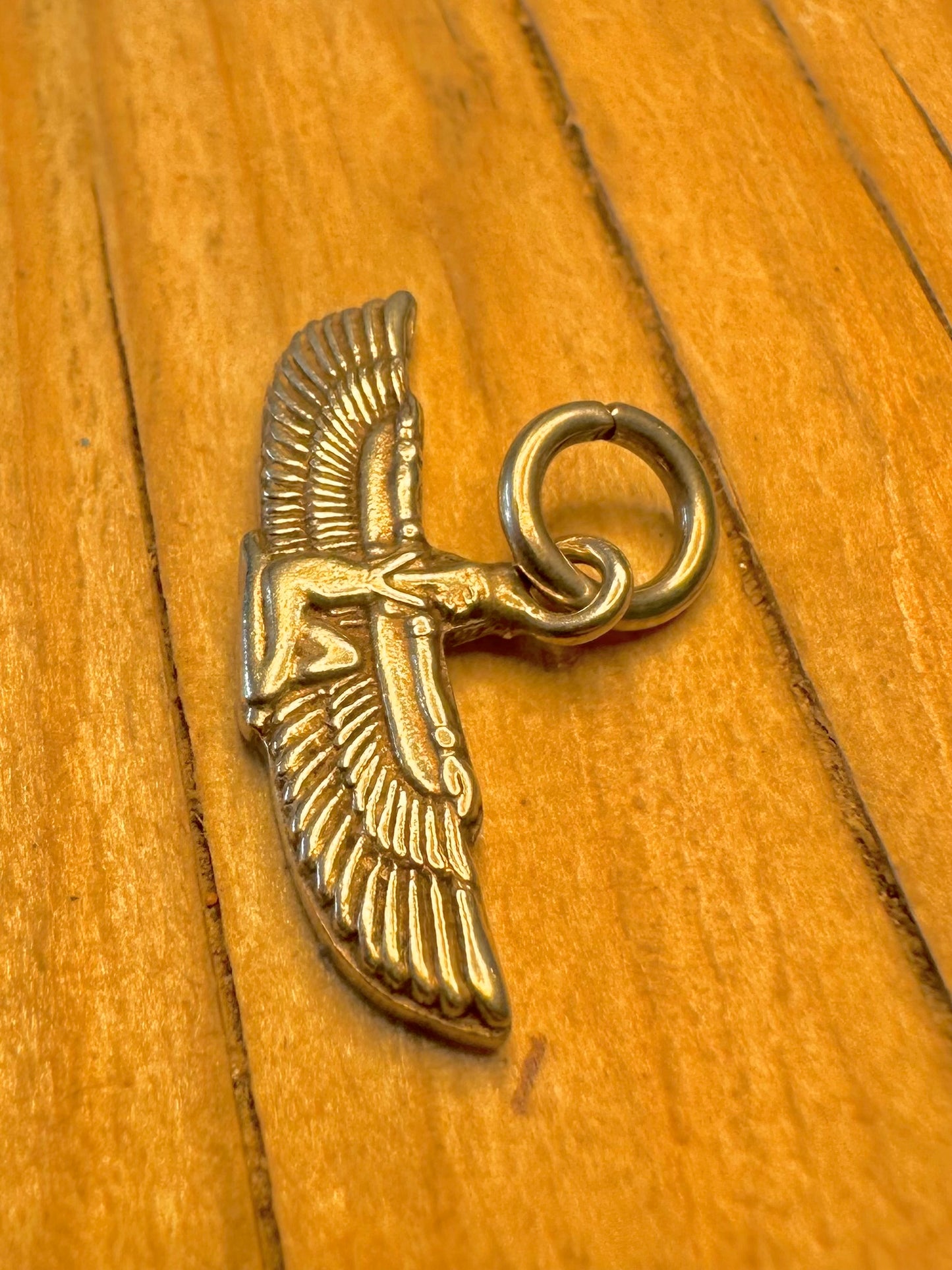 Vintage Egyptian Goddess Isis 925 Sterling Silver Pendant
