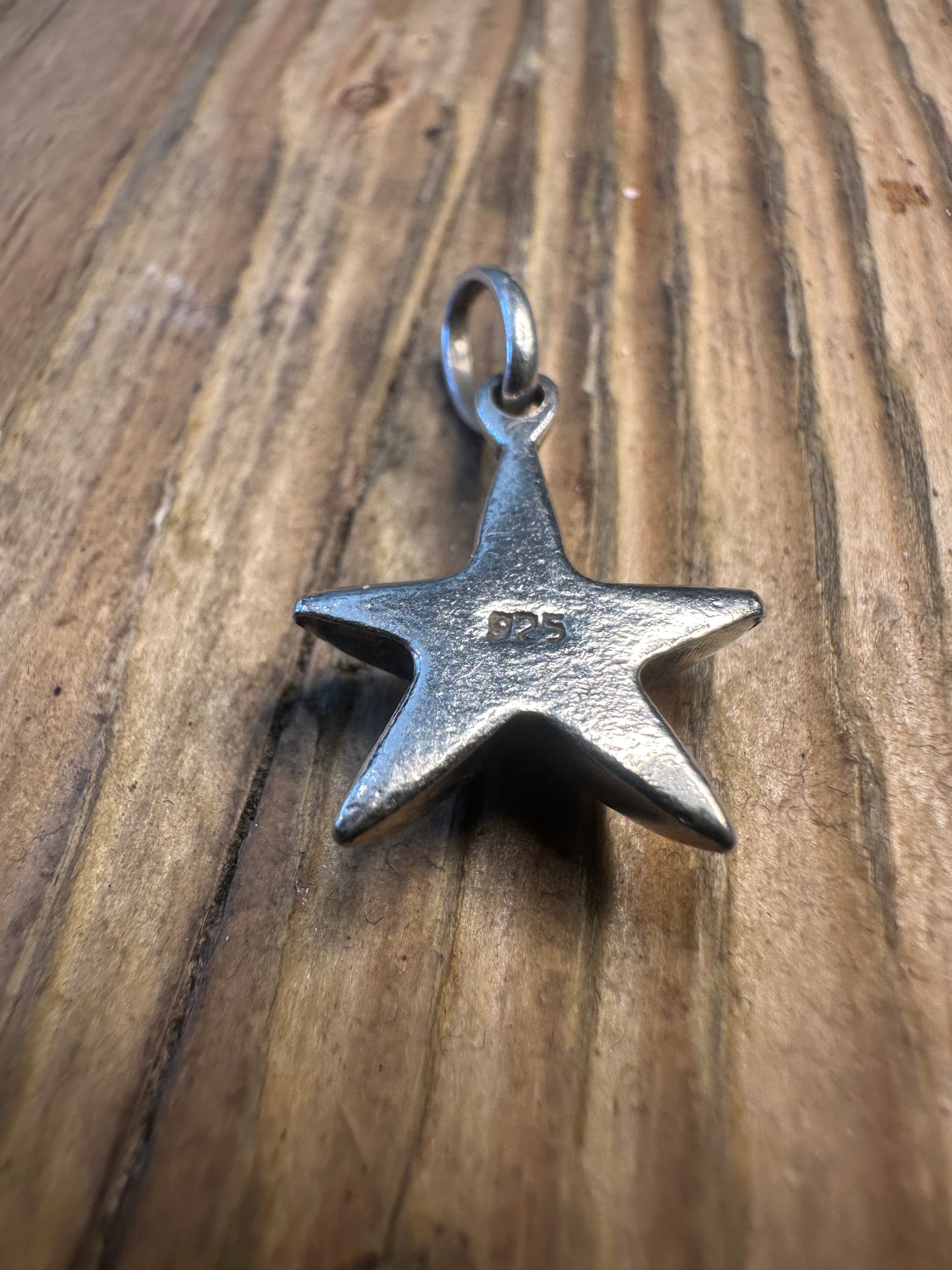 Solid Star 925 Sterling Silver Pendant