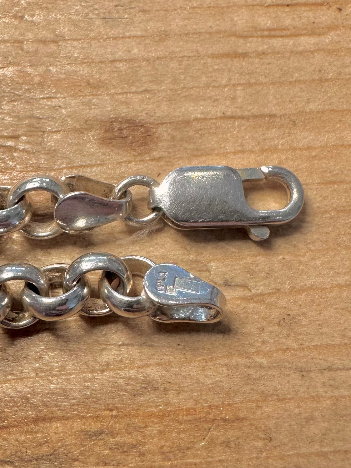 Vintage Heavy Belcher Chain 925 Silver 19.2 inch Necklace