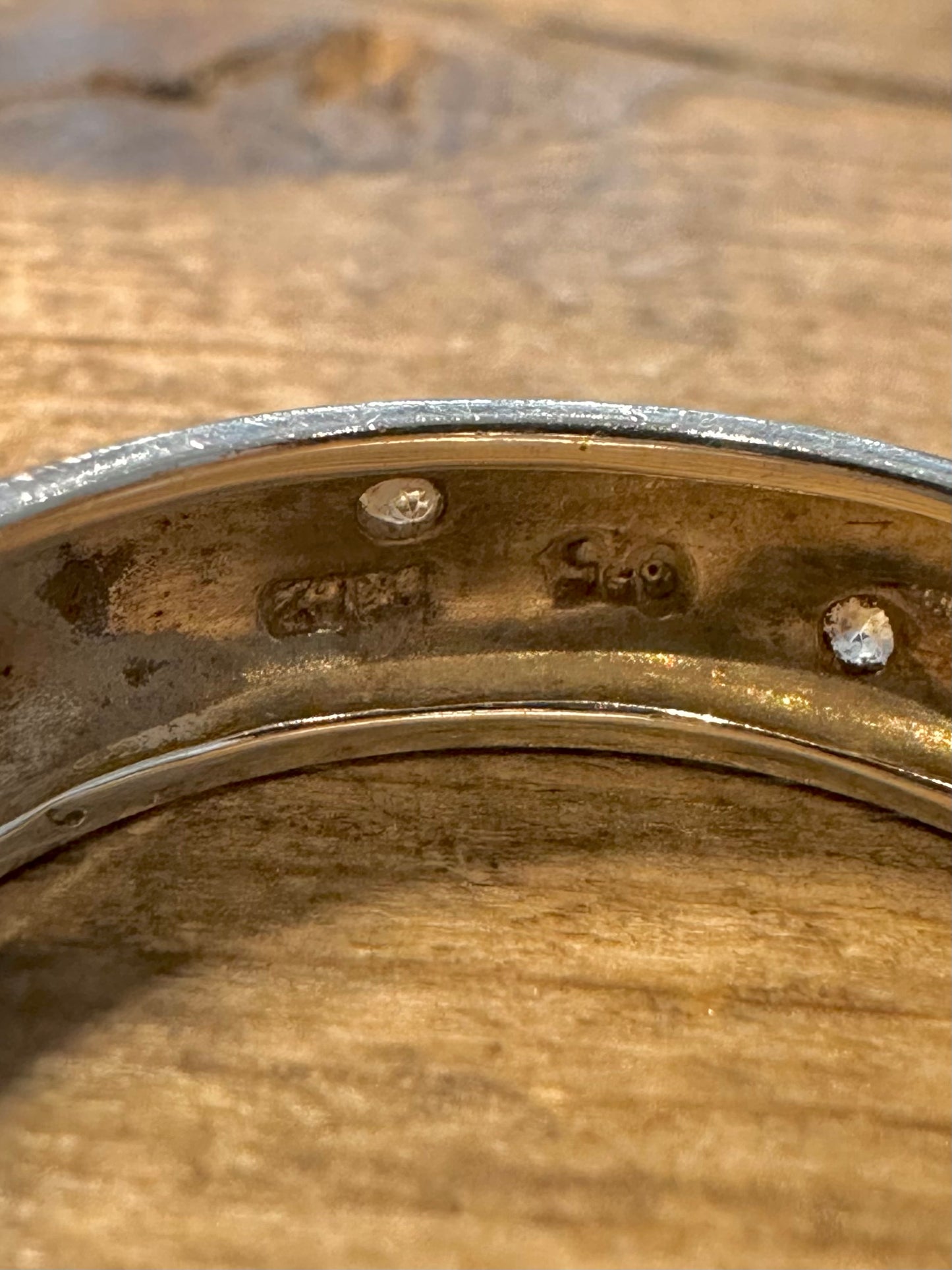 Modern CZ Band 925 Silver Size Z+2 Ring
