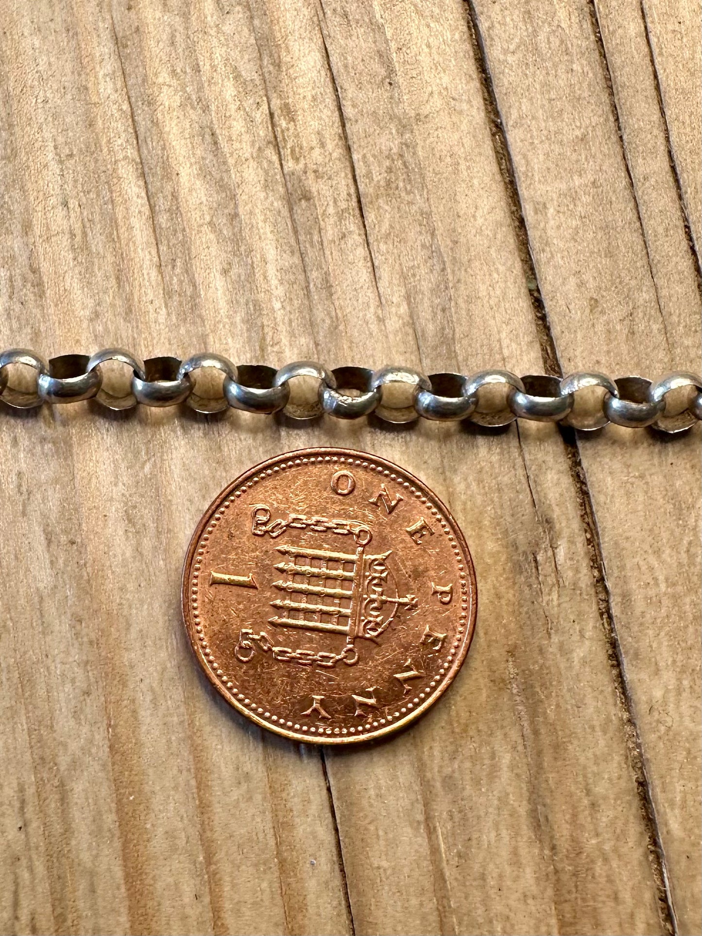 Vintage Belcher Chain Italy 925 Silver 20.5 inch Necklace