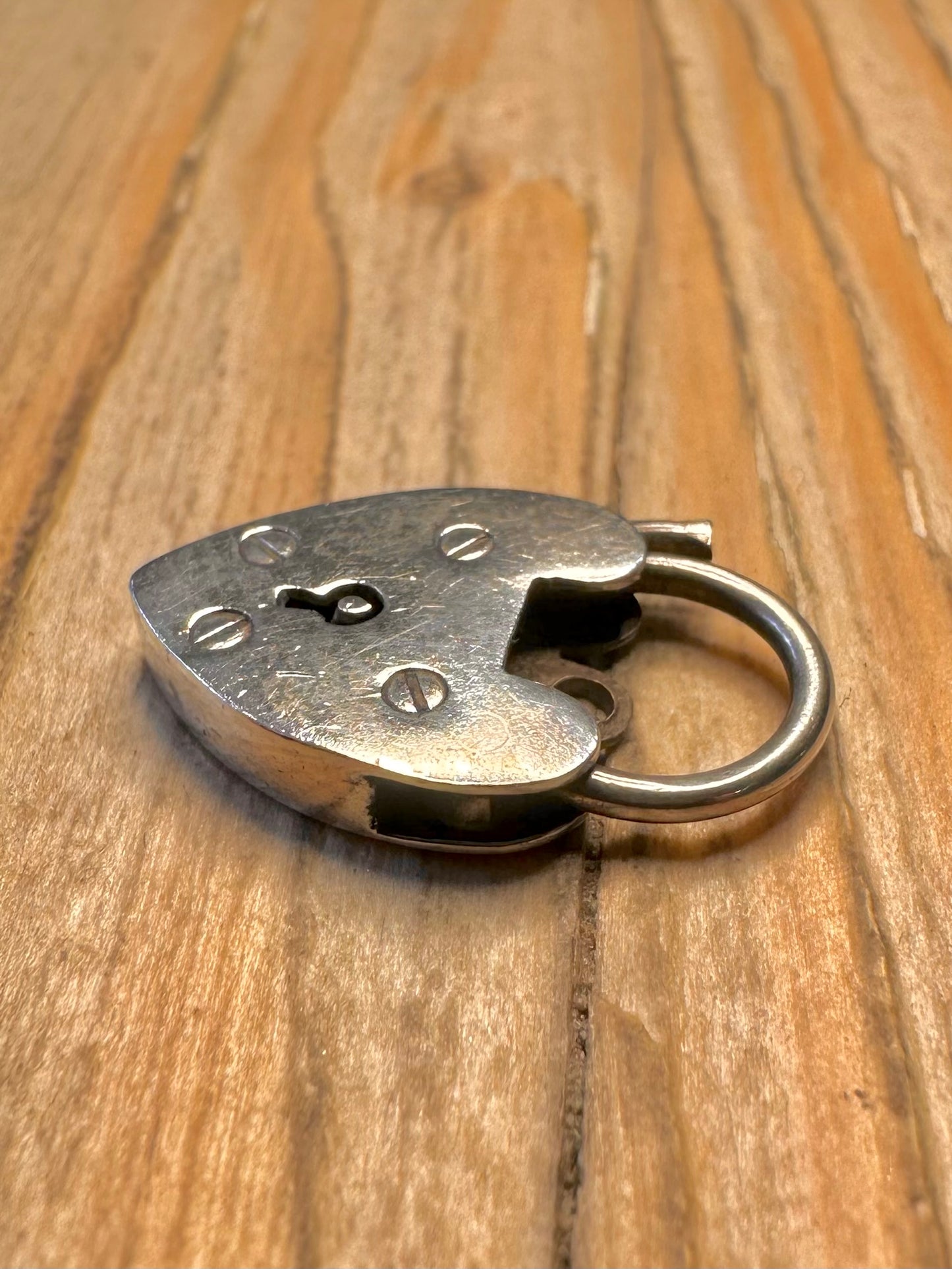 Vintage Gorge Jensen Heart Padlock 925 Sterling Silver Pendant