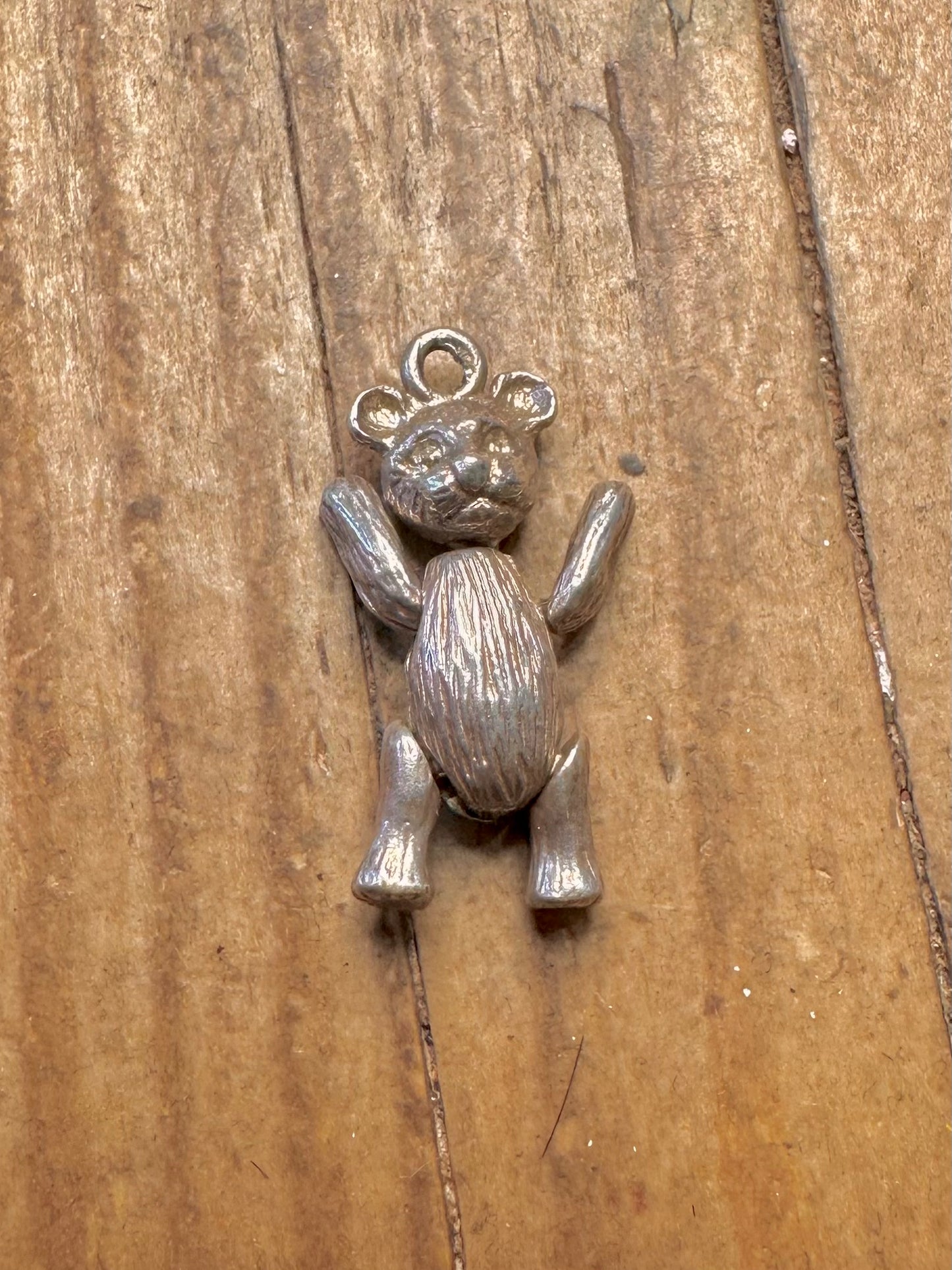 Teddybär Gelenkig 925 Sterling Silber Charm-Anhänger