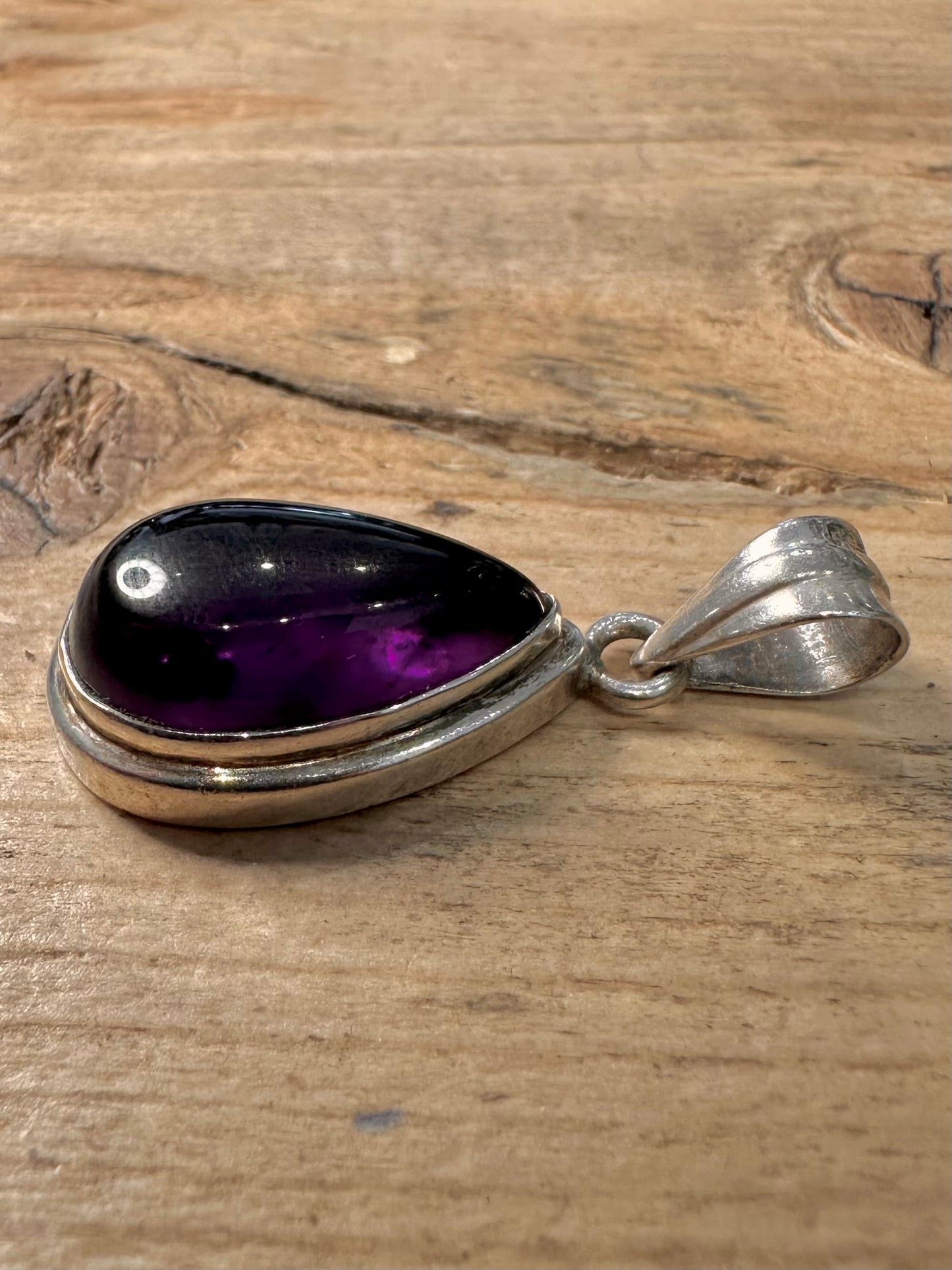 Vintage Amethyst 925 Silver Pendant