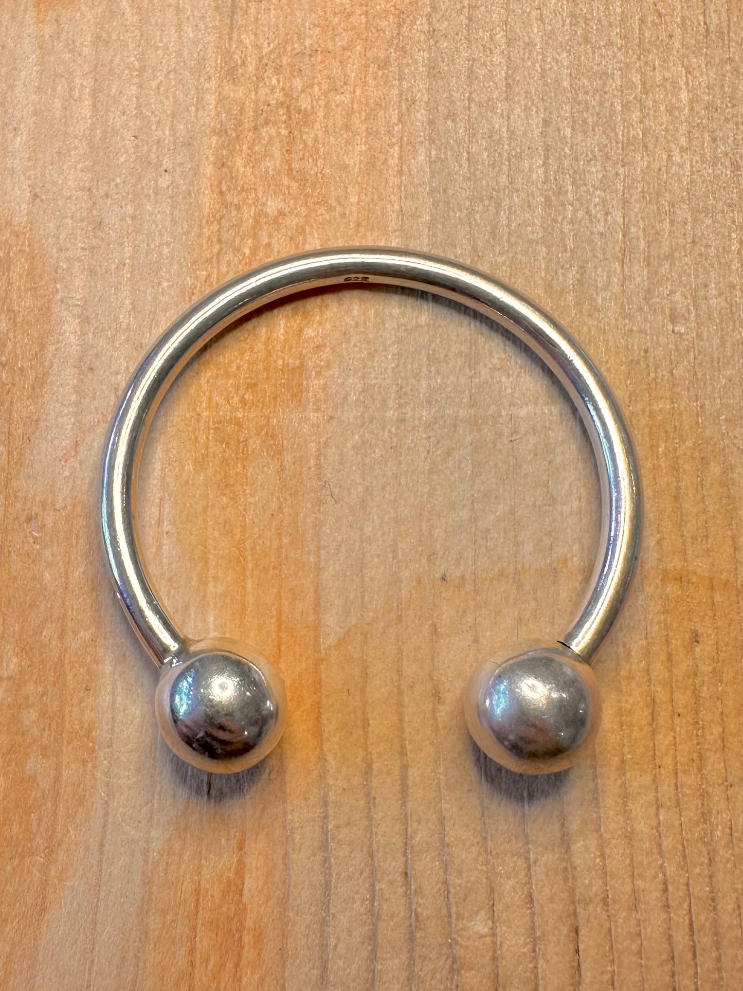 Vintage Tiffany Style Key Ring 925 Silver Pendant