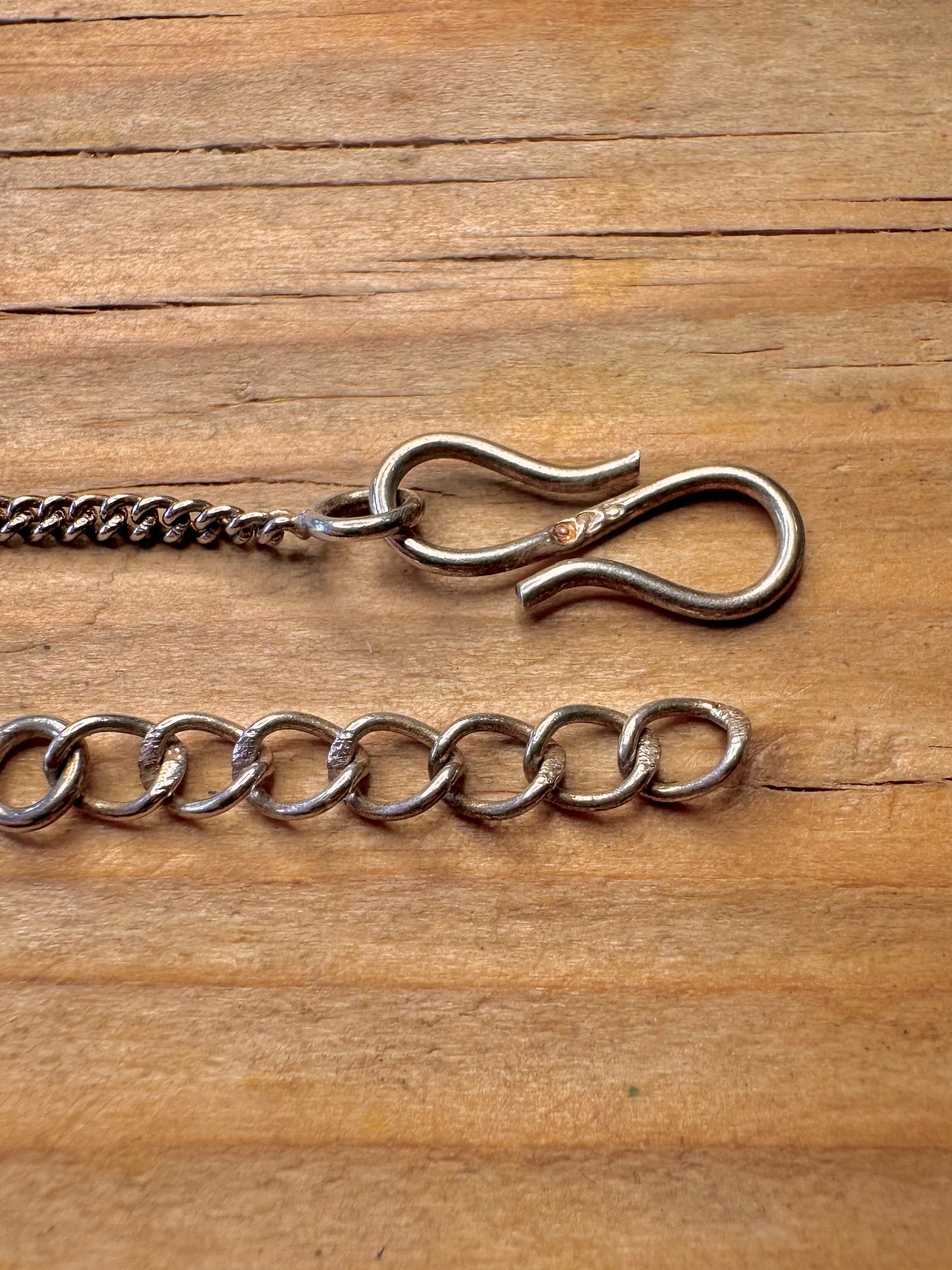 Vintage Green Turquoise Native American Style 925 Sterling Silver 17 to 17.8 Necklace