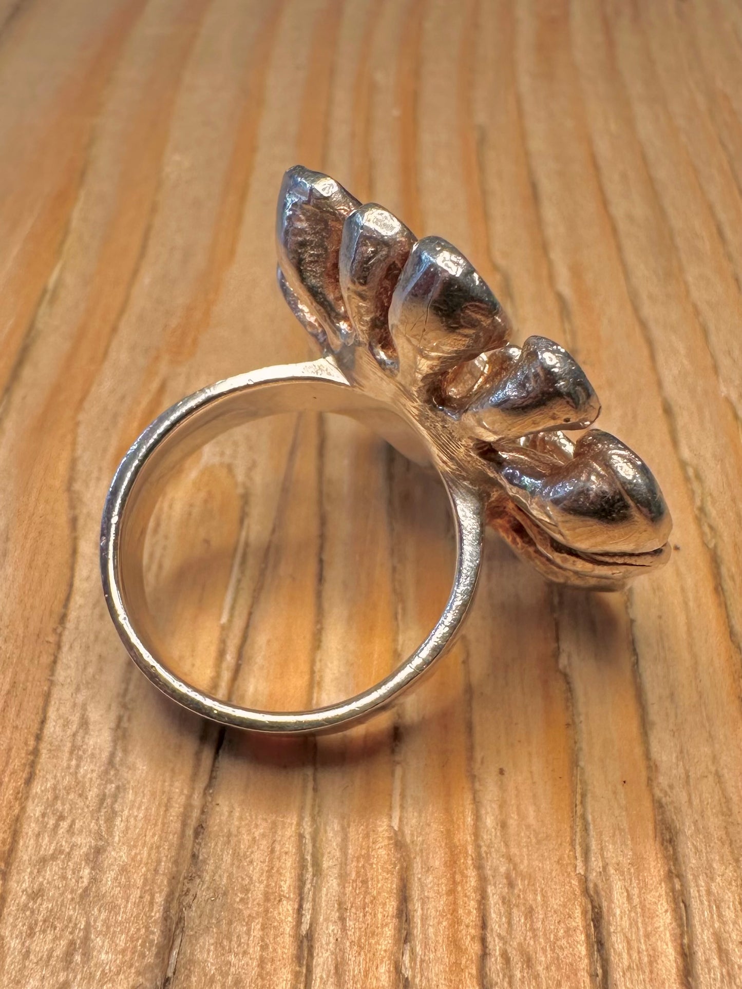 Abstract Modernist Circles 925 Sterling Silver Size O Ring