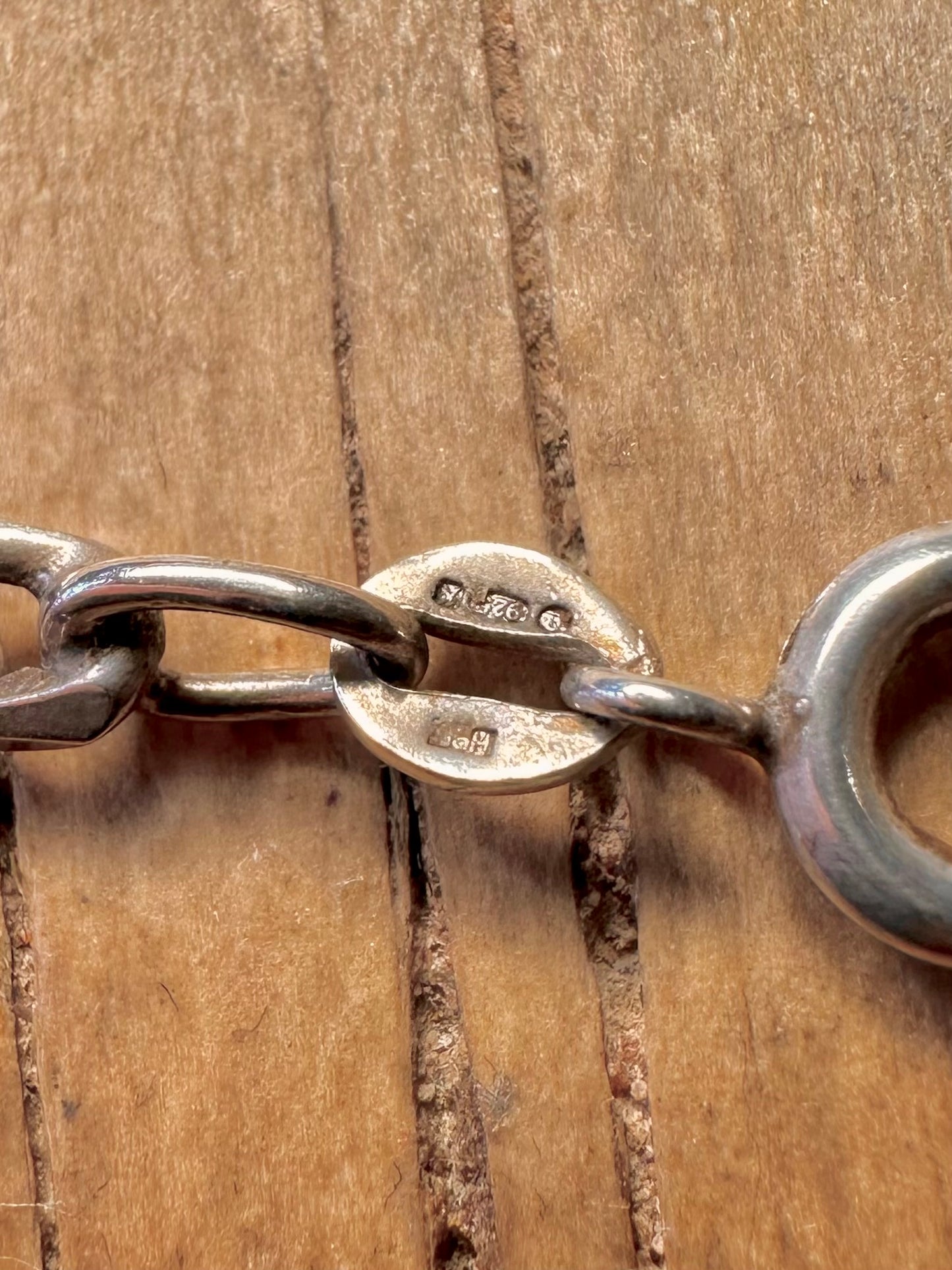 Vintage 1984 Figaro Link 925 Sterling Silver 20.5 inch Necklace