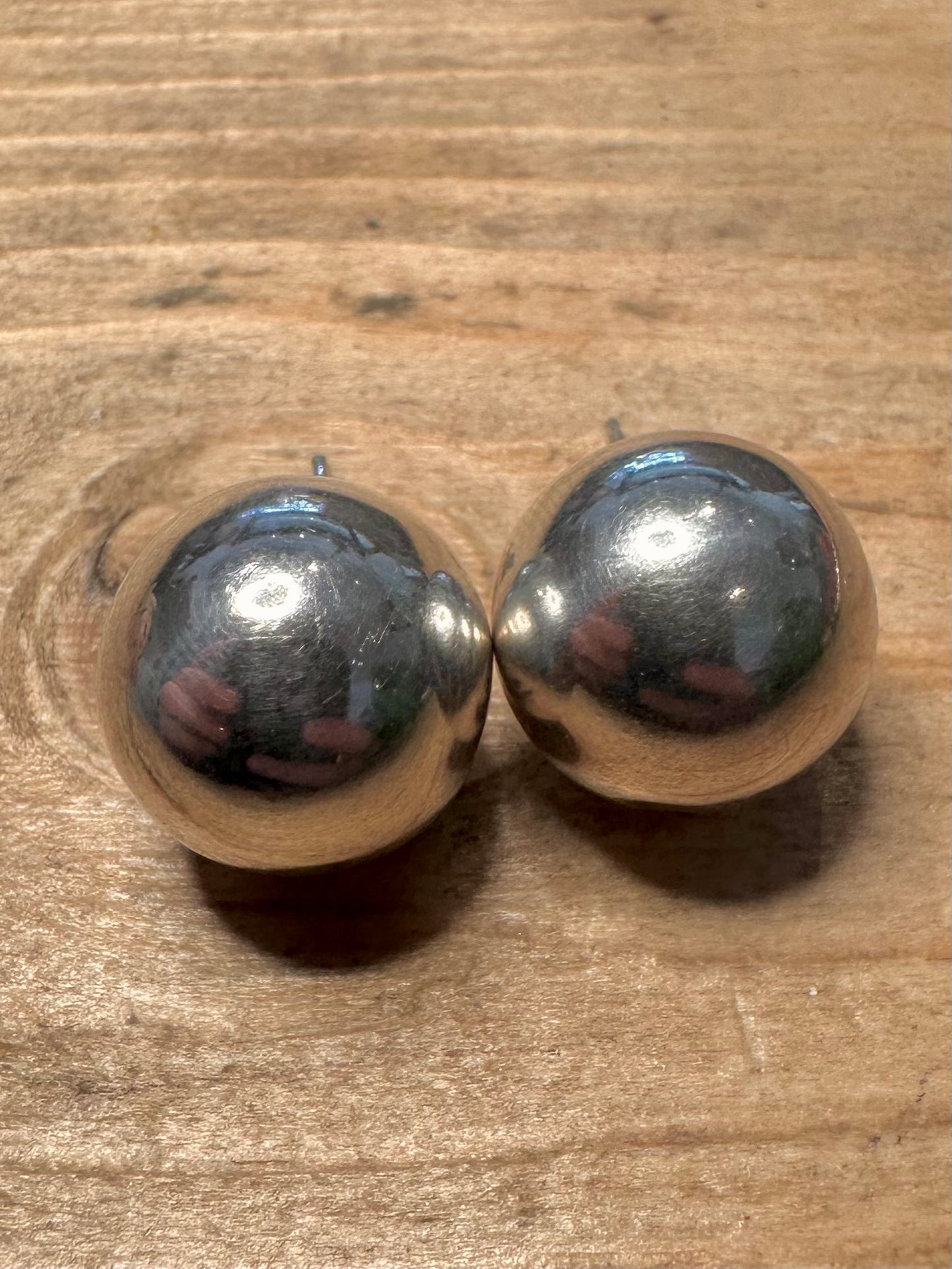 Modern Ball 925 Silver Stud Earrings