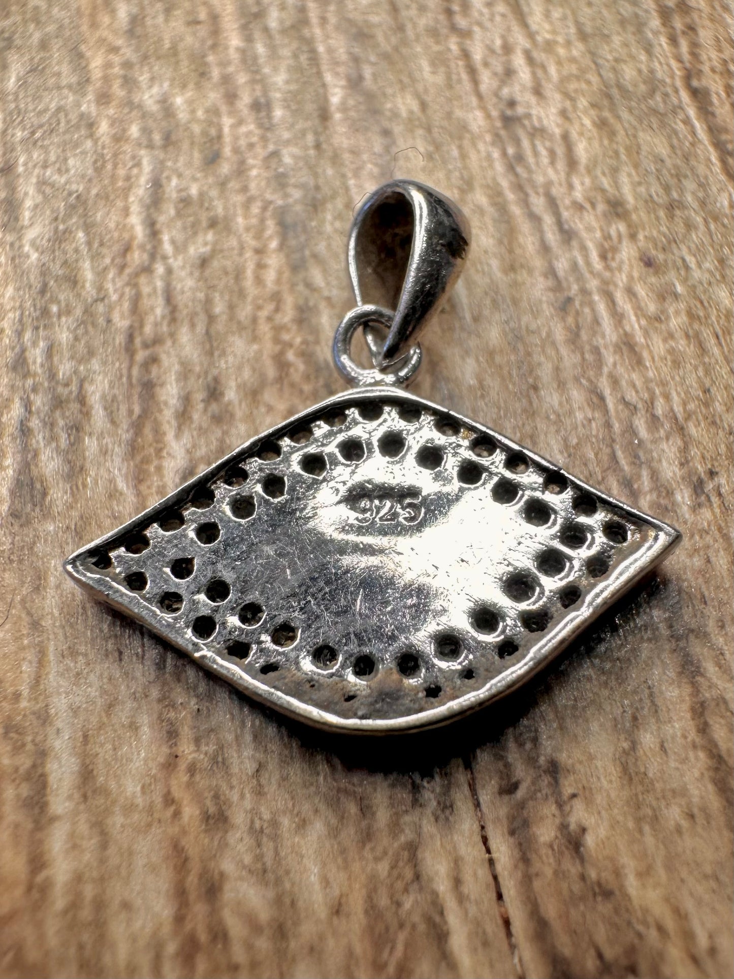 Moderner CZ-Augen-Anhänger aus 925er Sterlingsilber