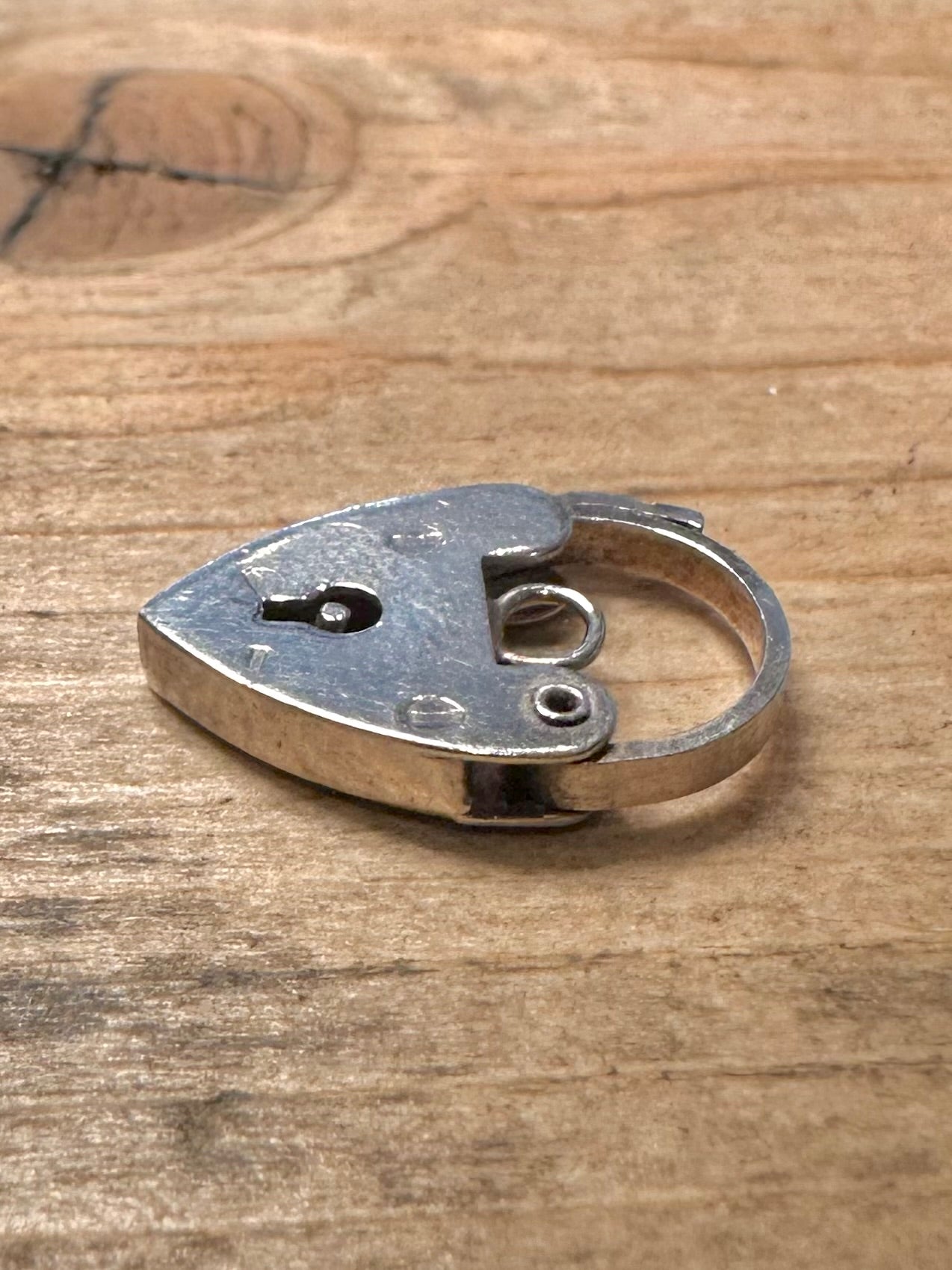 Vintage 1975 Heart Padlock 925 Silver Pendant