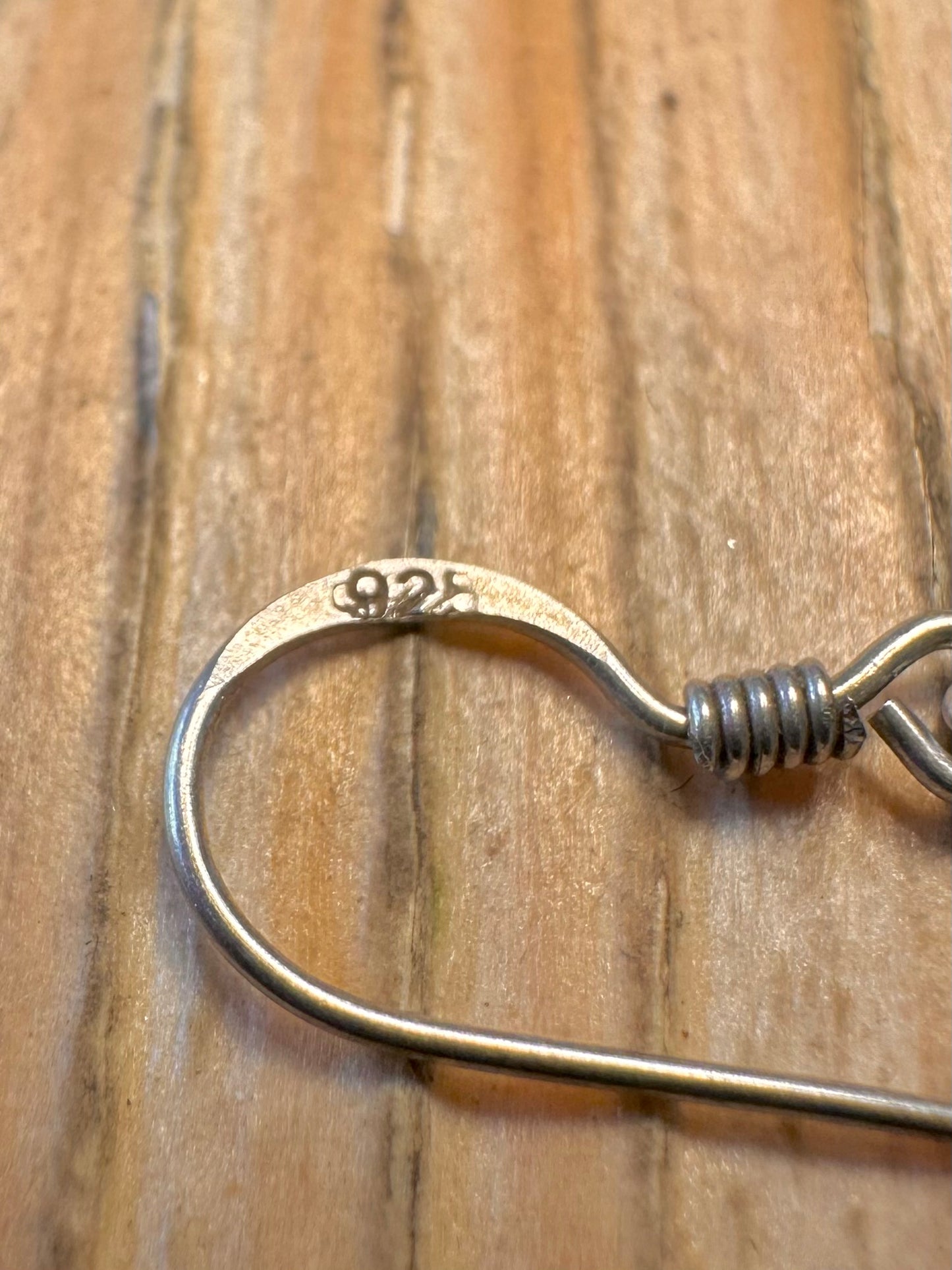 Vintage Tear Drop 925 Sterling Silver Earrings