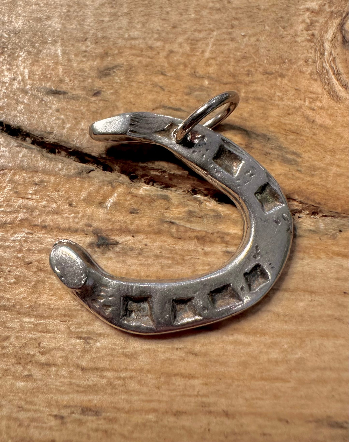 Vintage 1935 Horseshoe Good Luck Made in England 925 Silver Pendant