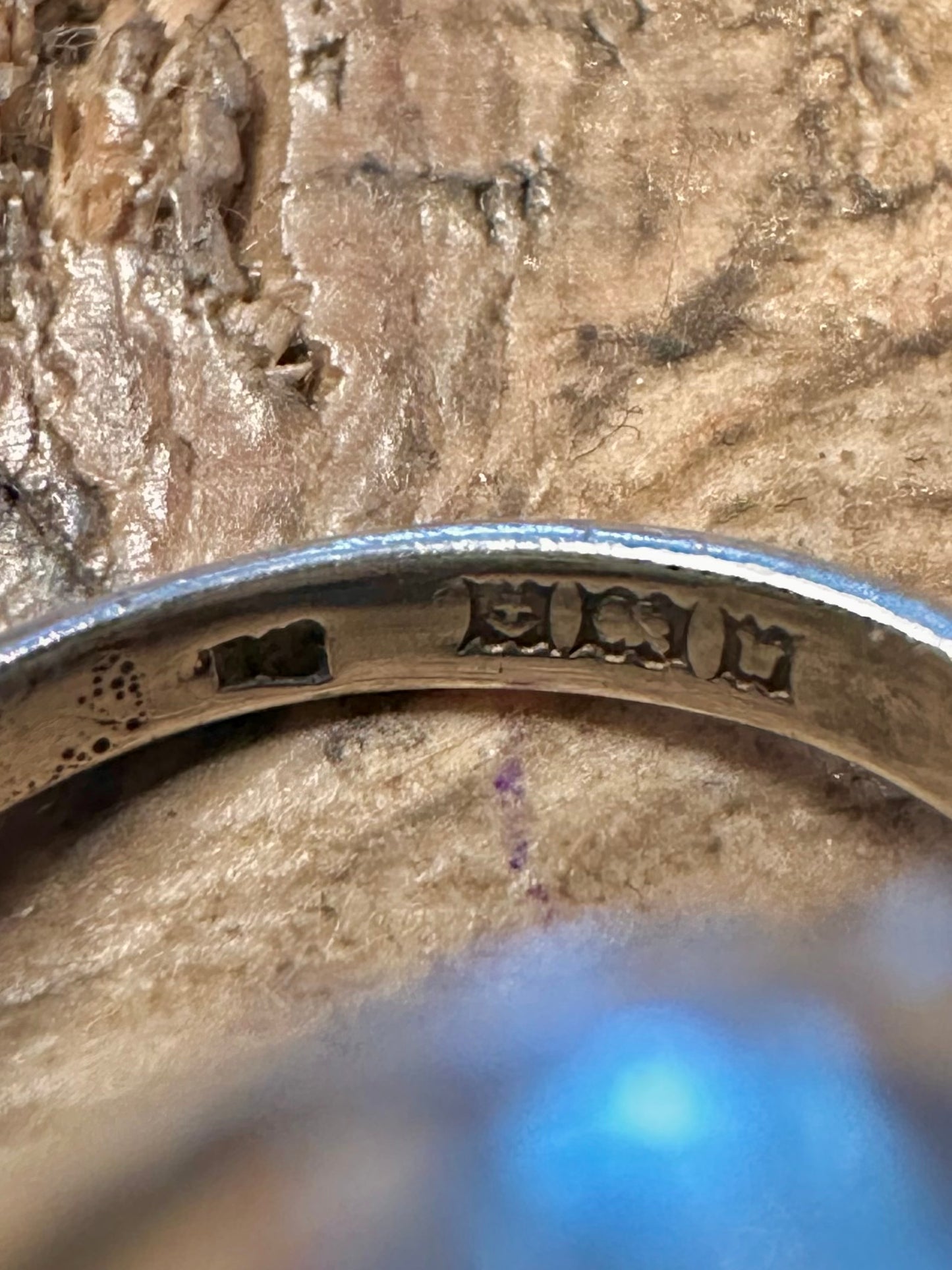 Vintage 1971 Engraved Locket 925 Silver Size I Ring