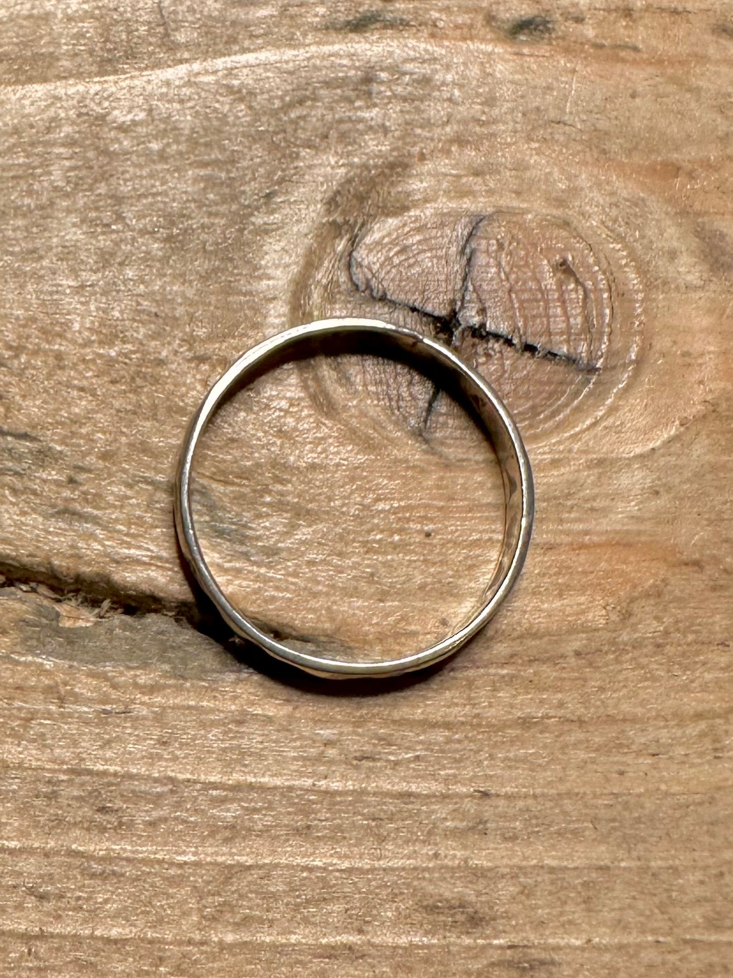 Vintage Enamel Hearts Band 925 Silver Mexico Size R1/2 Ring