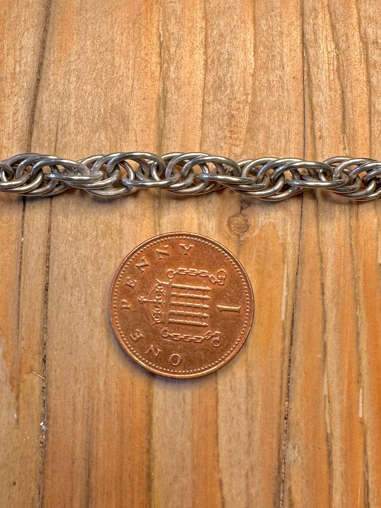 Vintage Thick Rope Chain 925 Sterling Silver 18 inch Necklace