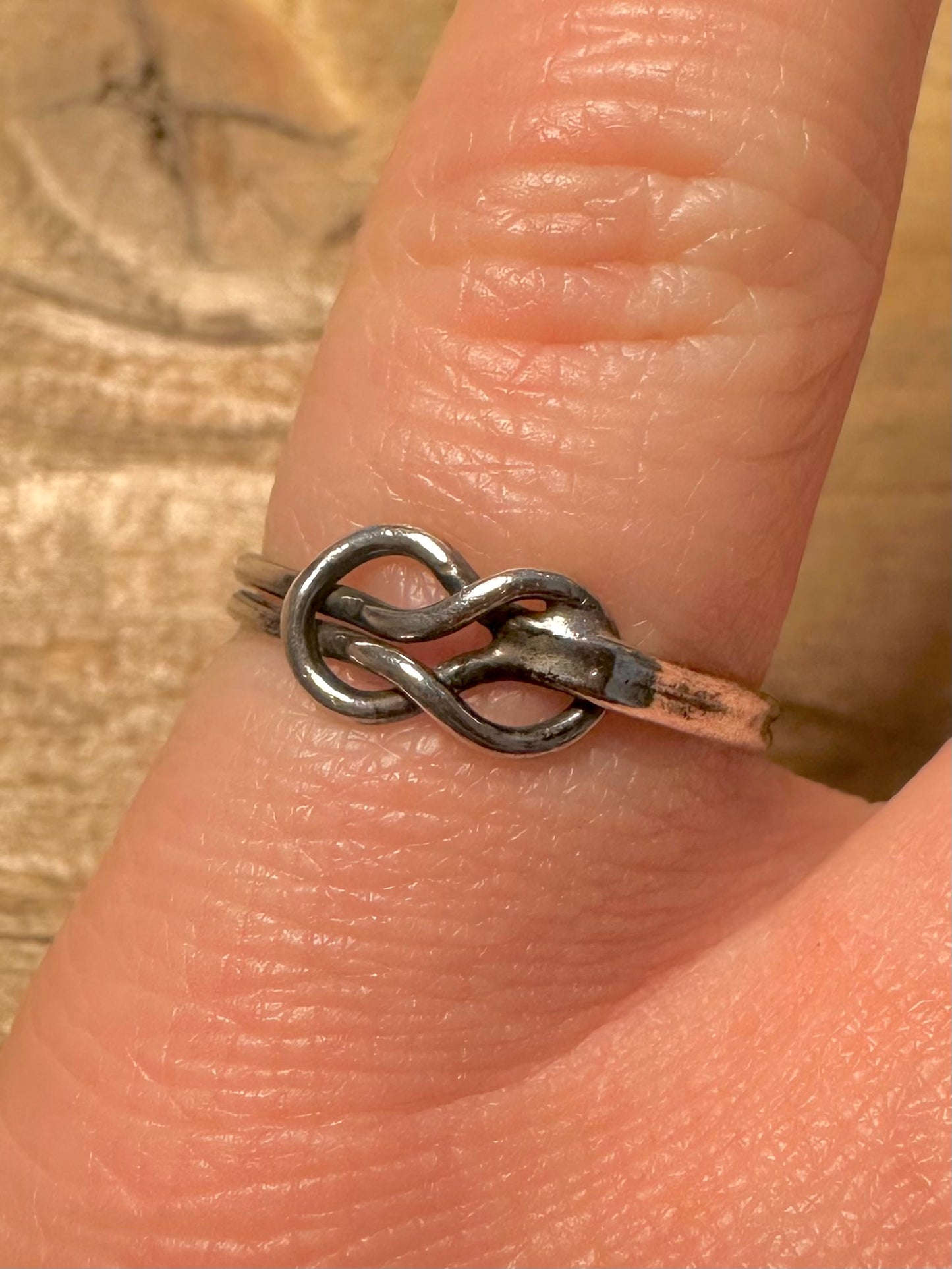 Vintage Knot 925 Silver Size M Ring
