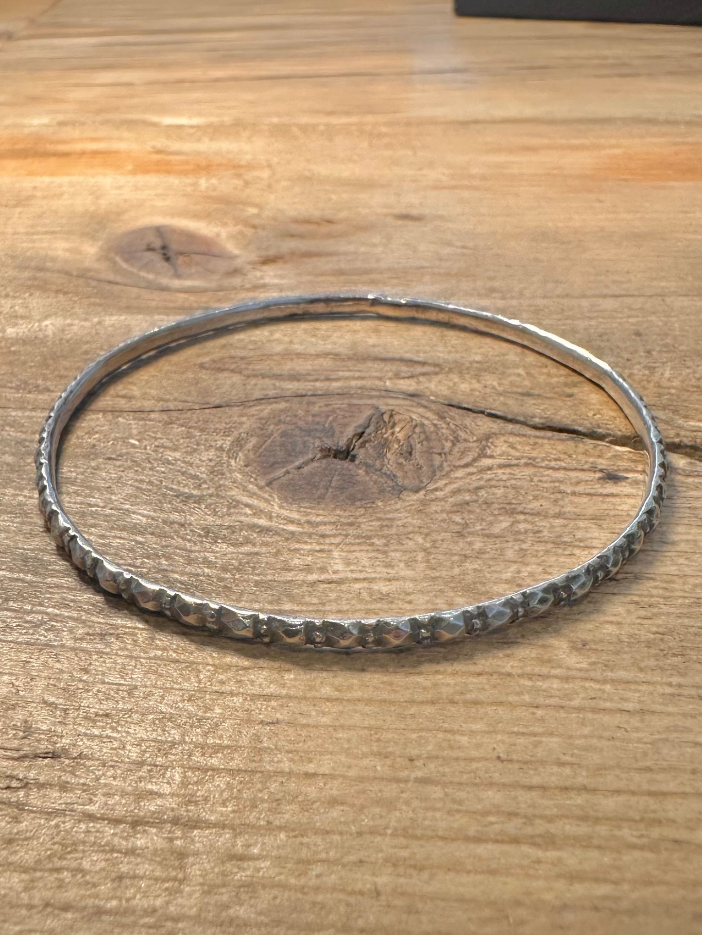 Vintage Boho Tribal Style 925 Silver Bangle