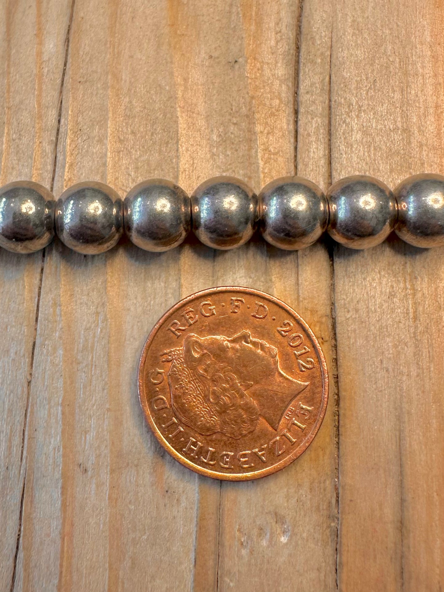 Vintage Ball Chain Link 925 Silver 17 inch Necklace