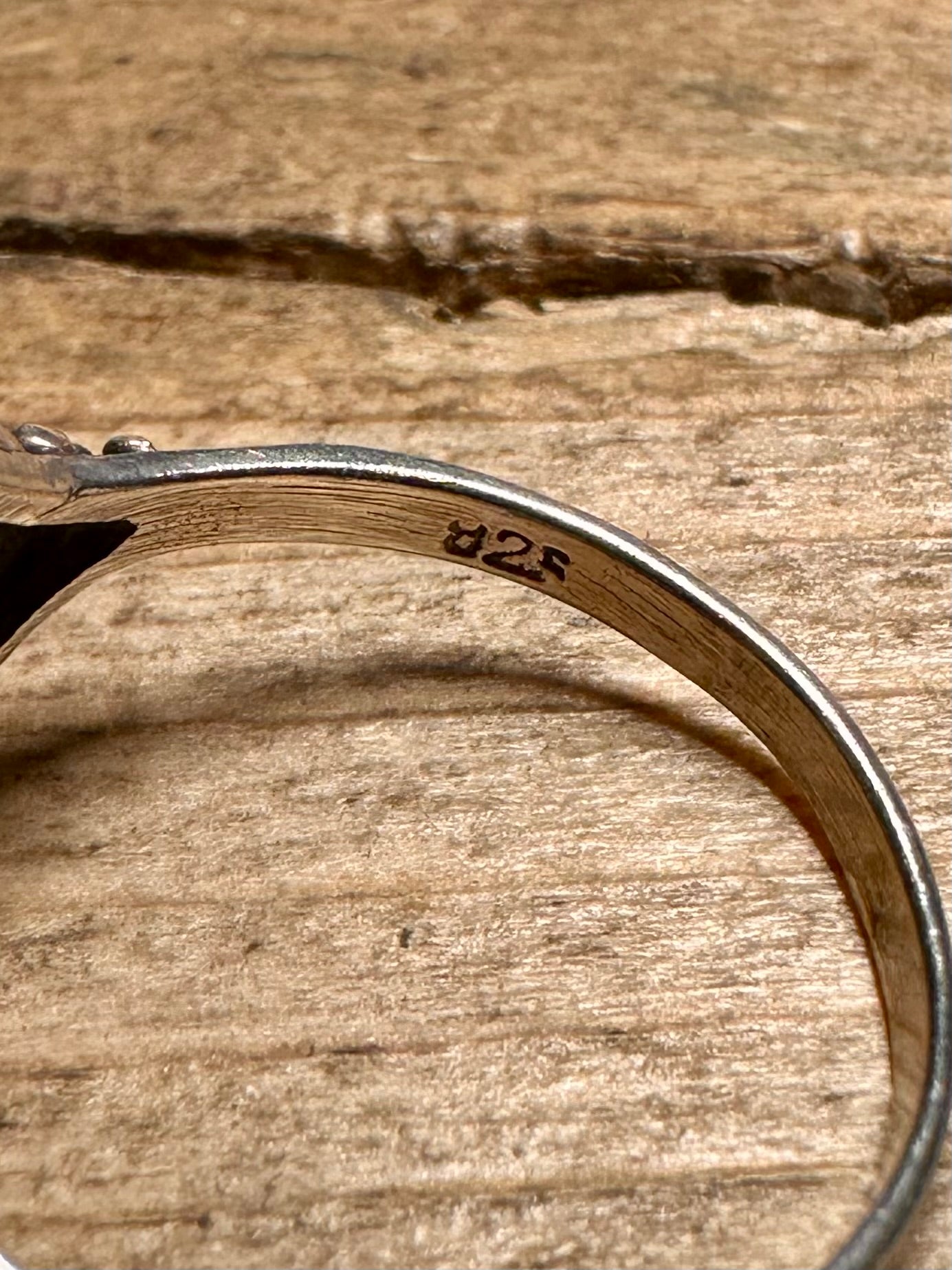 Vintage Ying and Yang 925 Silver Size Q Ring